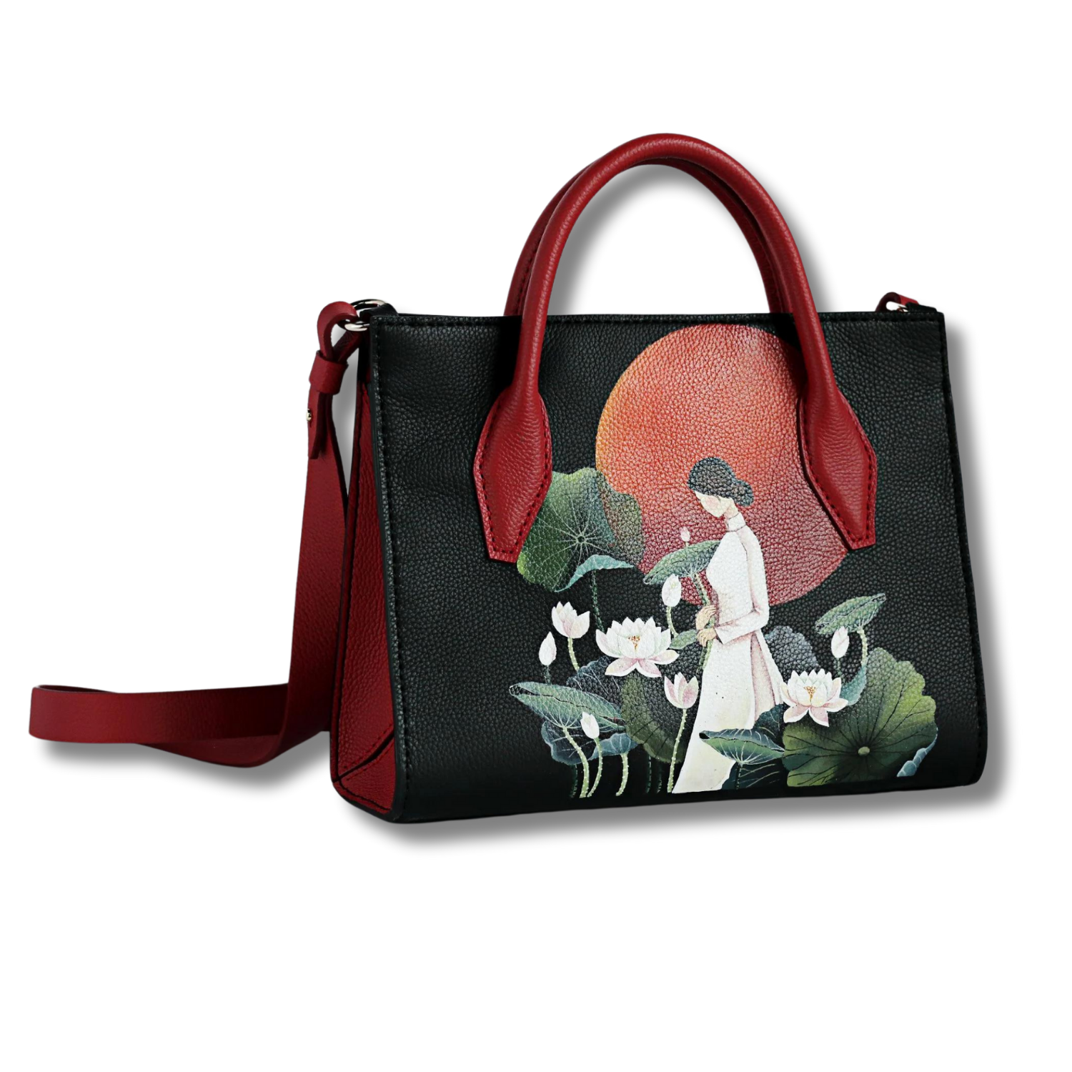 Majesty Medium Hand Bag Magnetic Clasp Custom Artwork