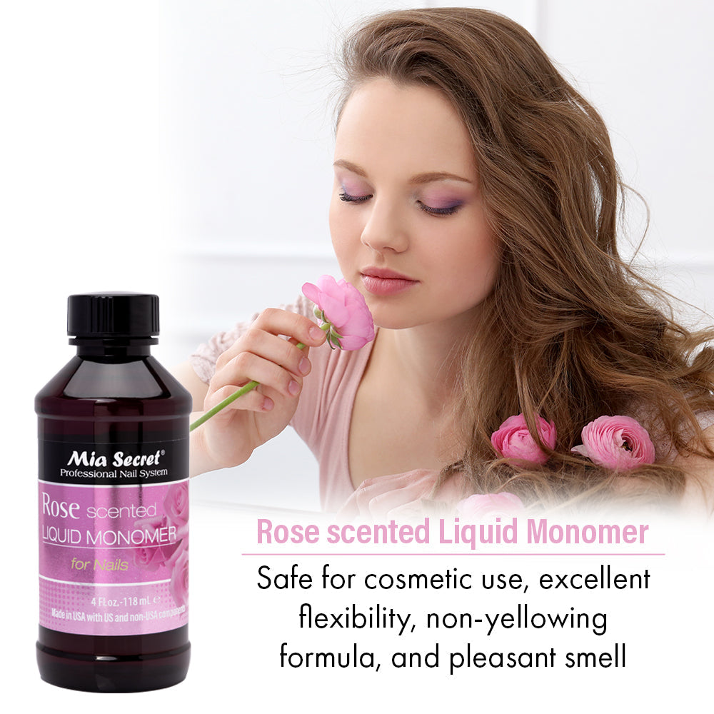 Mia Secret - Rose Scented Liquid Monomer 4 oz.