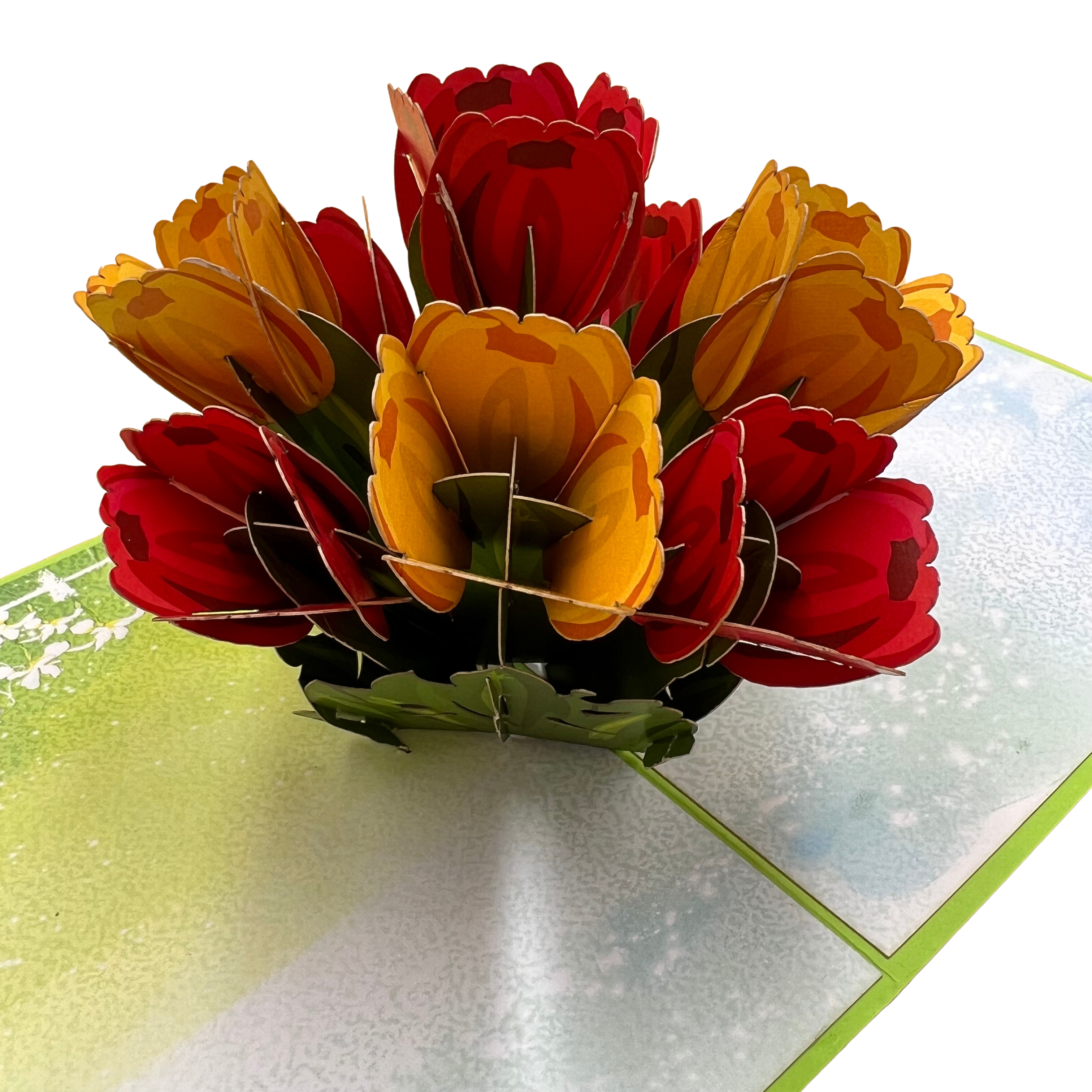 Pop Up Greeting Card Blooming Bouquets of Tulips Flower Spring Nature Card Birthday Card Thank You Card For Kids Mom Dad Family Friend