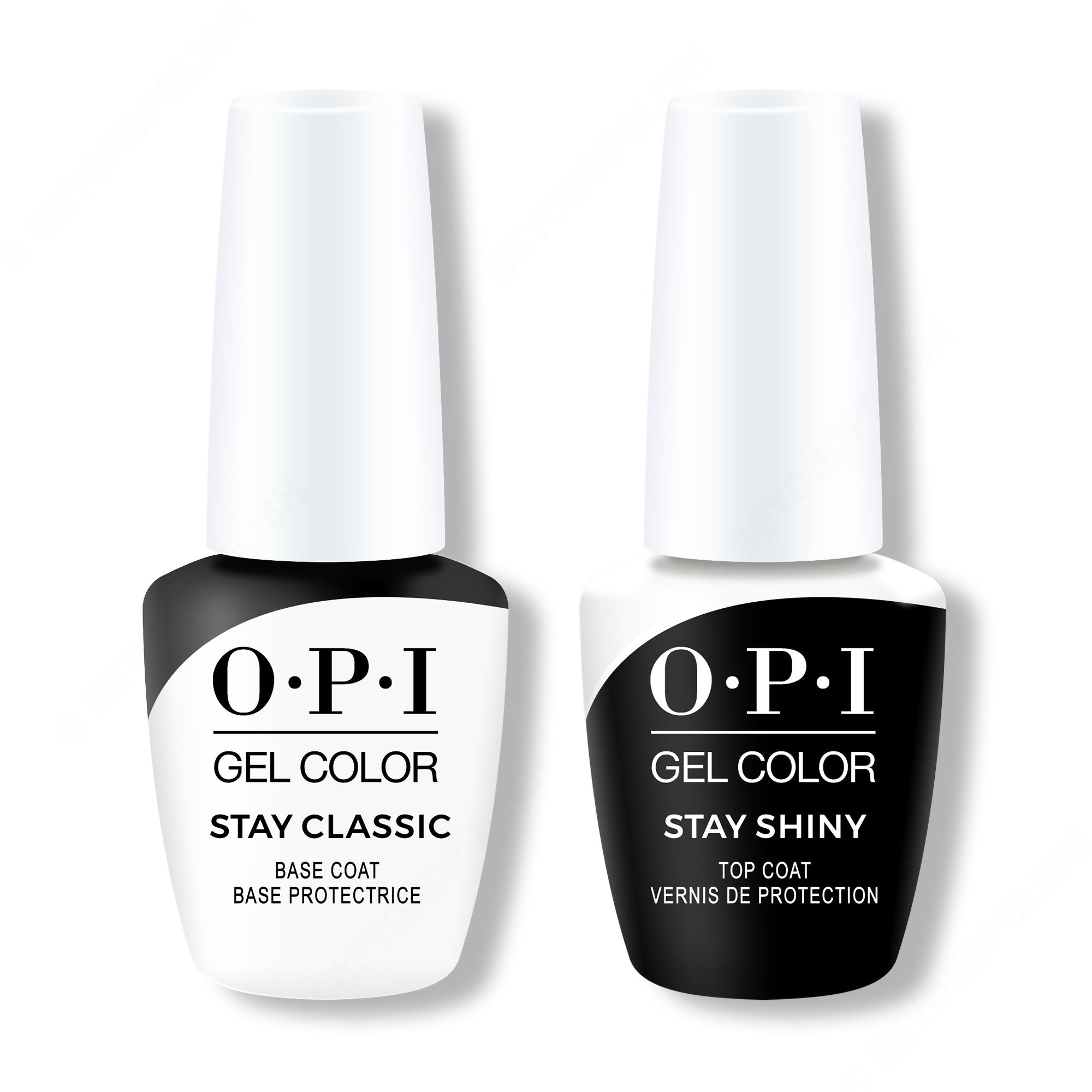 OPI GelColor - Stay Classic Base & Stay Shiny Top Coat 0.5 oz