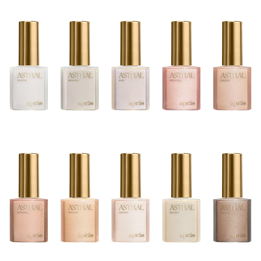 Apres - Astral Gel Couleur Set 10pcs - Shimmery (#CE01 - #CE10)