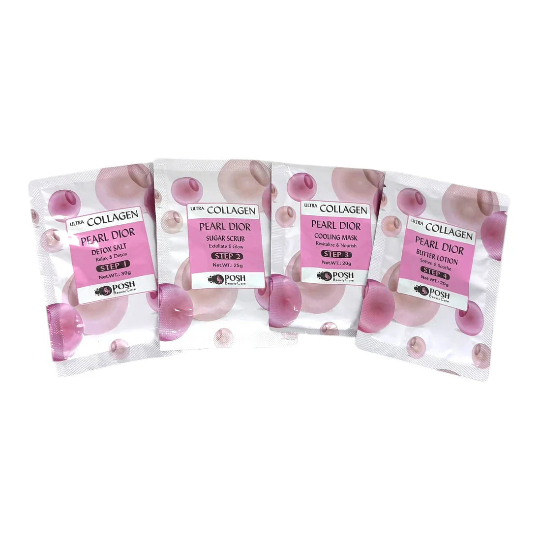 Posh Ultra Collagen 4-in-1 Pedicure/Manicure Kit - Pearl Dior (50pcs/case)