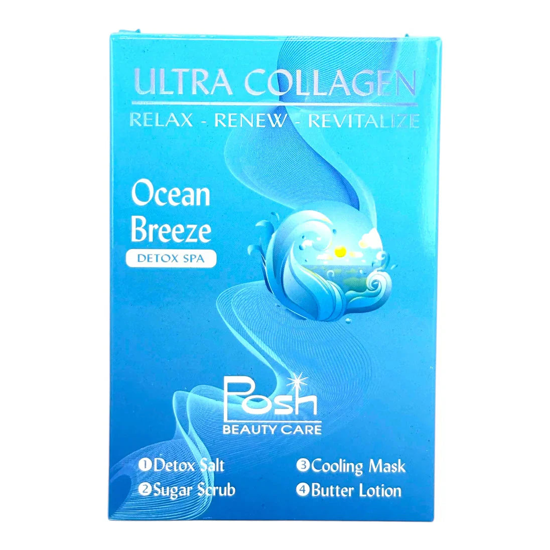 Posh Ultra Collagen 4-in-1 Pedicure/Manicure Kit - Ocean Breeze (50pcs/case)