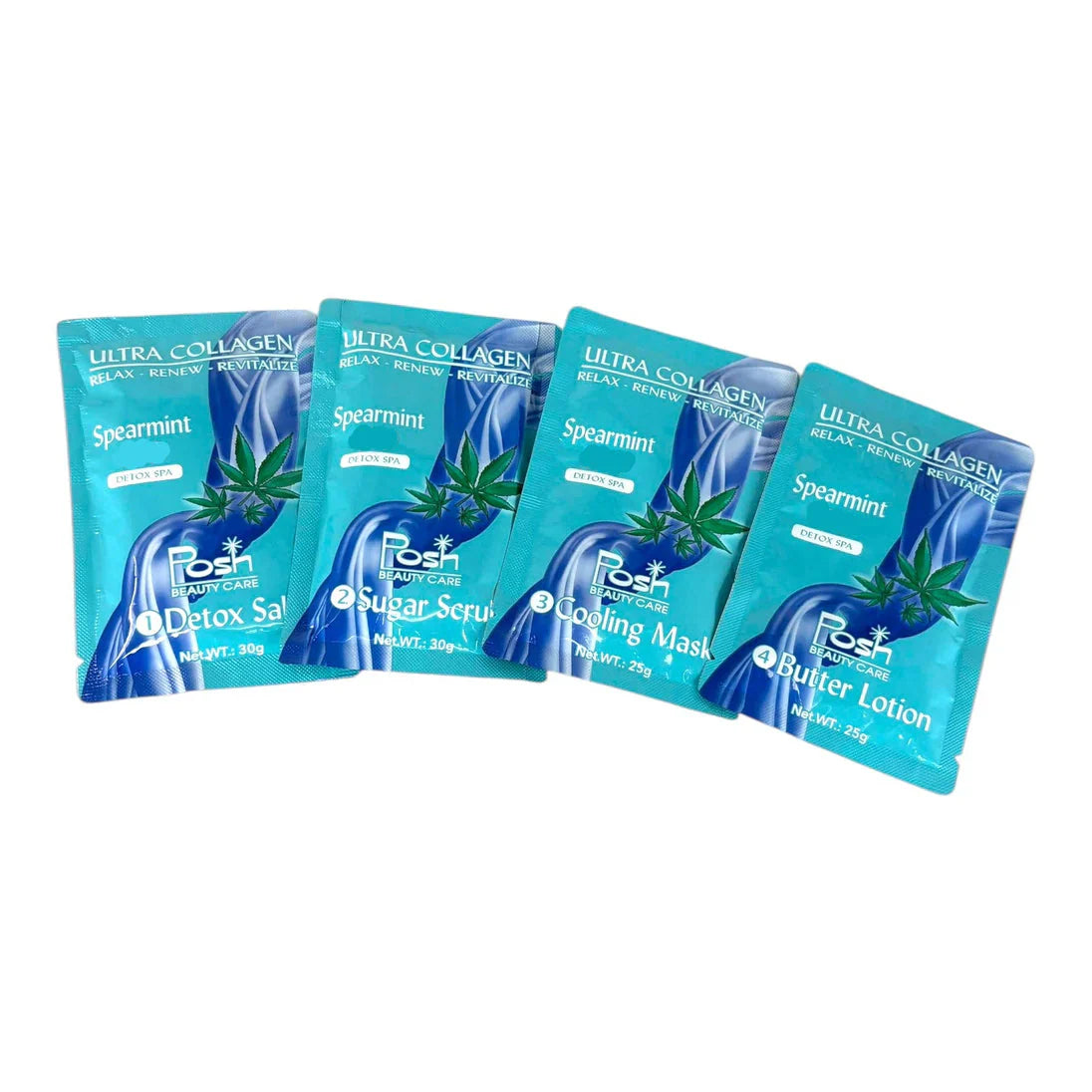 Posh Ultra Collagen 4-in-1 Pedicure/Manicure Kit - Spearmint CBD (50pcs/case)