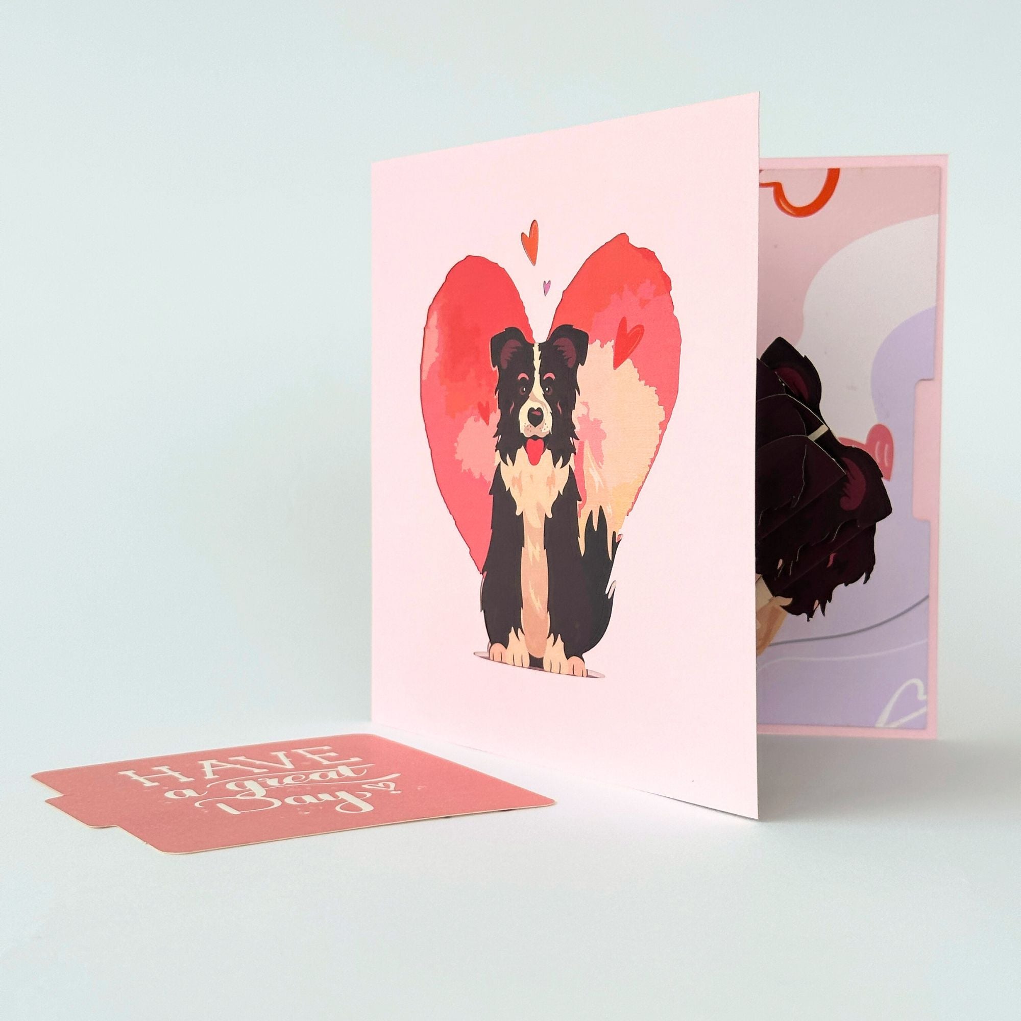 Pop Up Greeting Card Lovely Puppy Birthday Card Thank you Card Gift for Mom Mother's Day Card Dog Card Animal Lover Gift Puppy Pet Friend