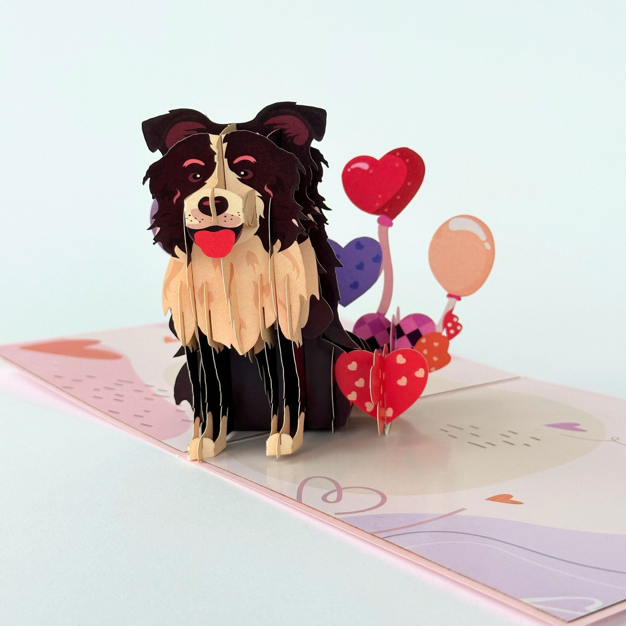 Pop Up Greeting Card Lovely Puppy Birthday Card Thank you Card Gift for Mom Mother's Day Card Dog Card Animal Lover Gift Puppy Pet Friend