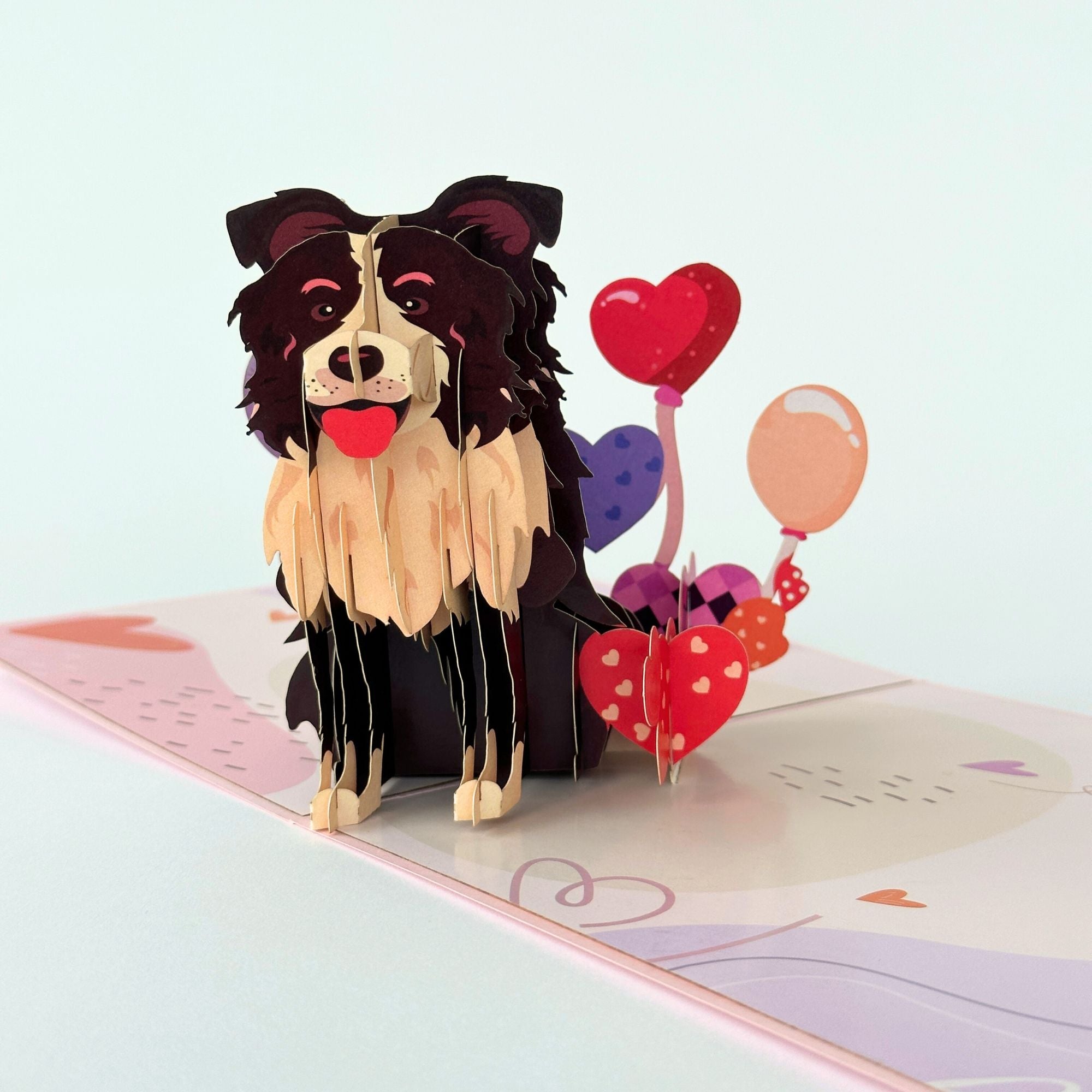 Pop Up Greeting Card Lovely Puppy Birthday Card Thank you Card Gift for Mom Mother's Day Card Dog Card Animal Lover Gift Puppy Pet Friend