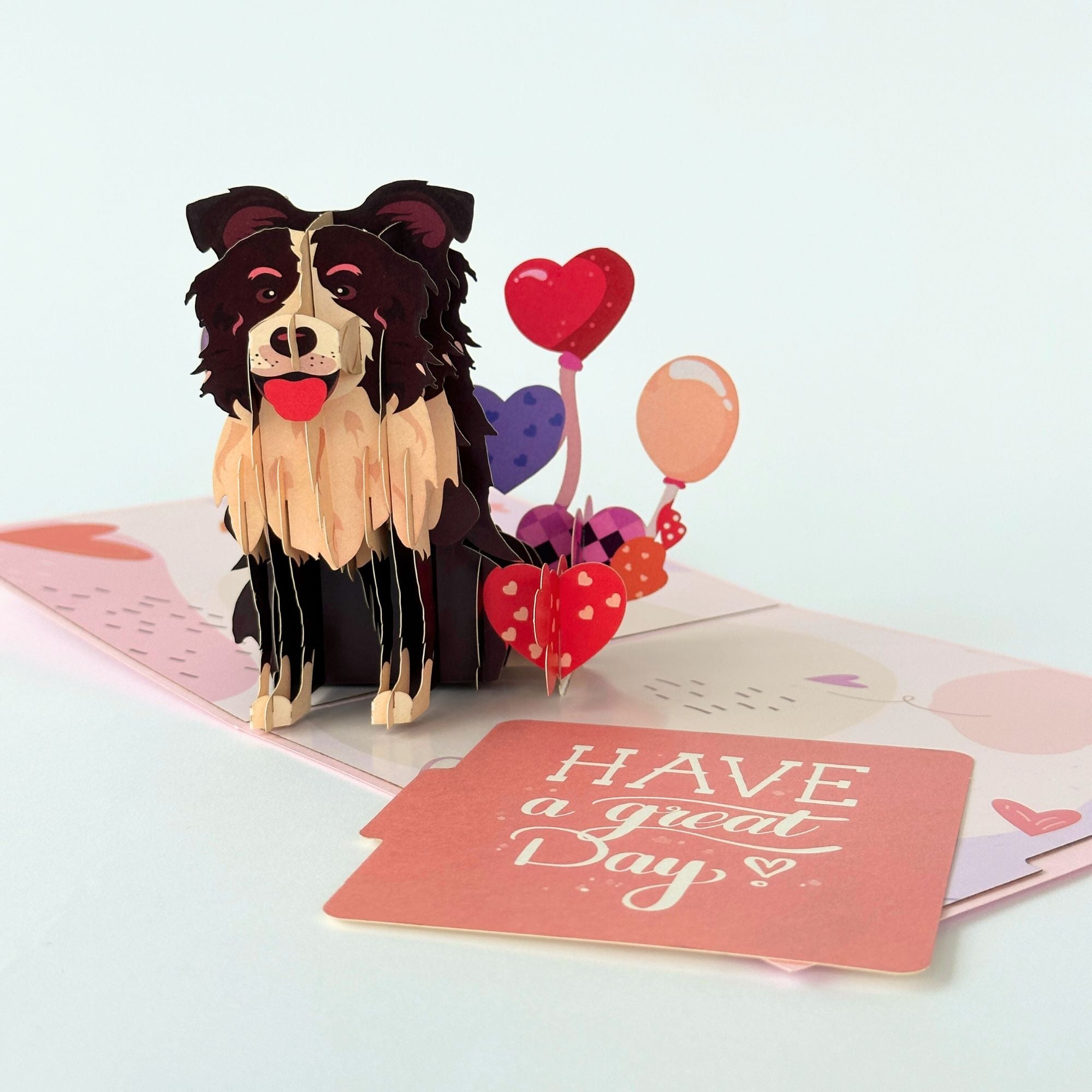 Pop Up Greeting Card Lovely Puppy Birthday Card Thank you Card Gift for Mom Mother's Day Card Dog Card Animal Lover Gift Puppy Pet Friend