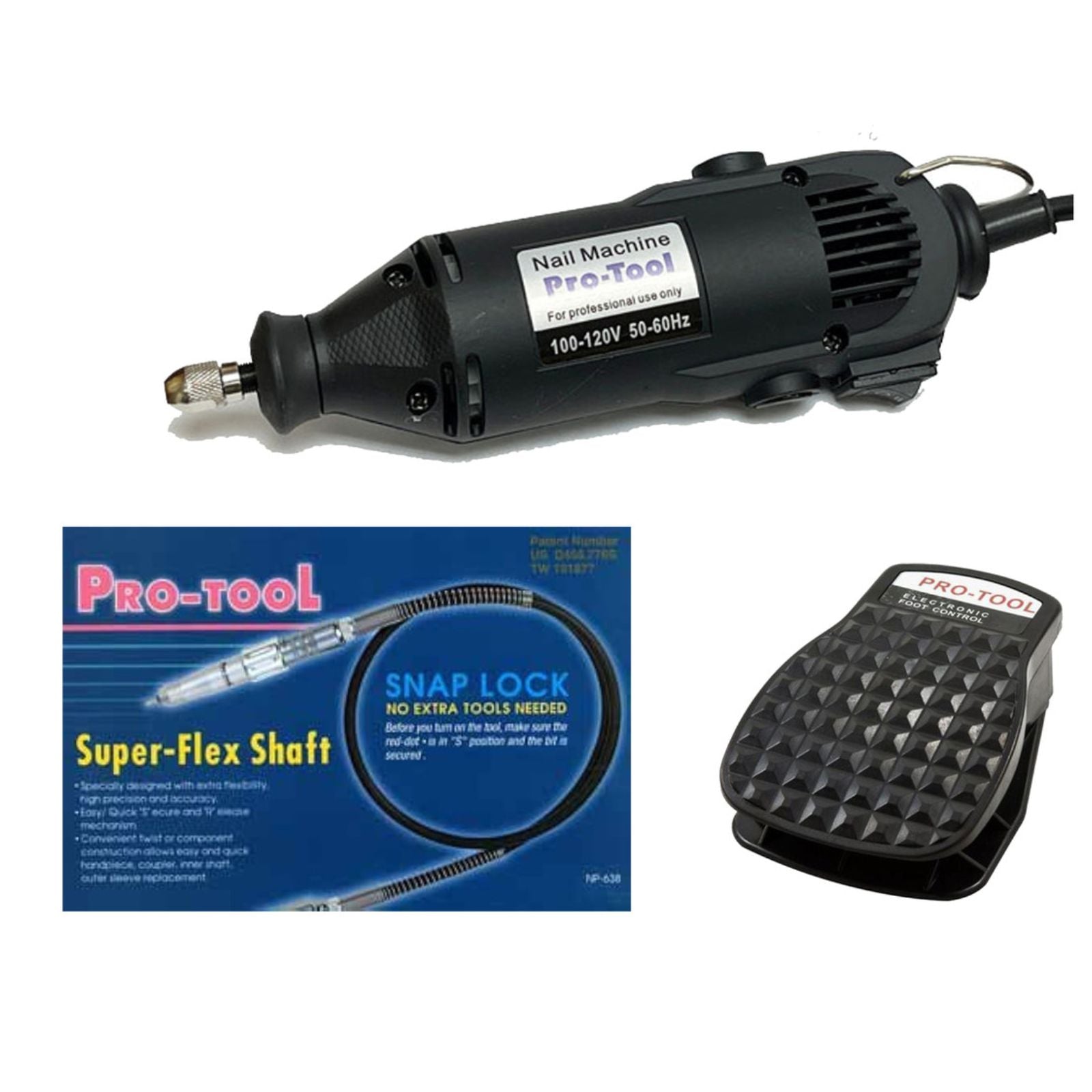 ProTool - Full Rotary Kit (Drill Machine + Flexible Shaft + Foot Control)