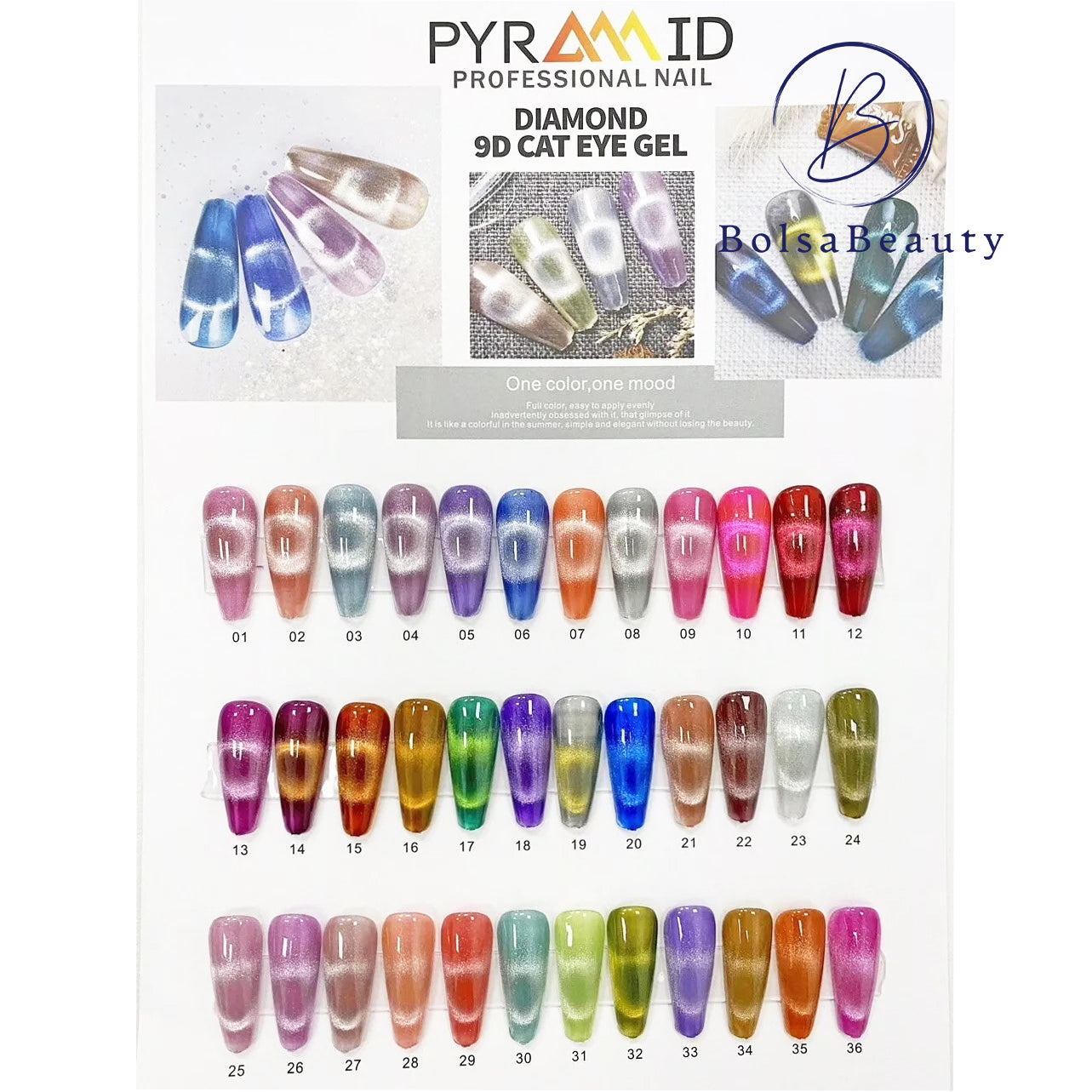 Pyramid - 9D Diamond Cat Eye (#01 - #36)