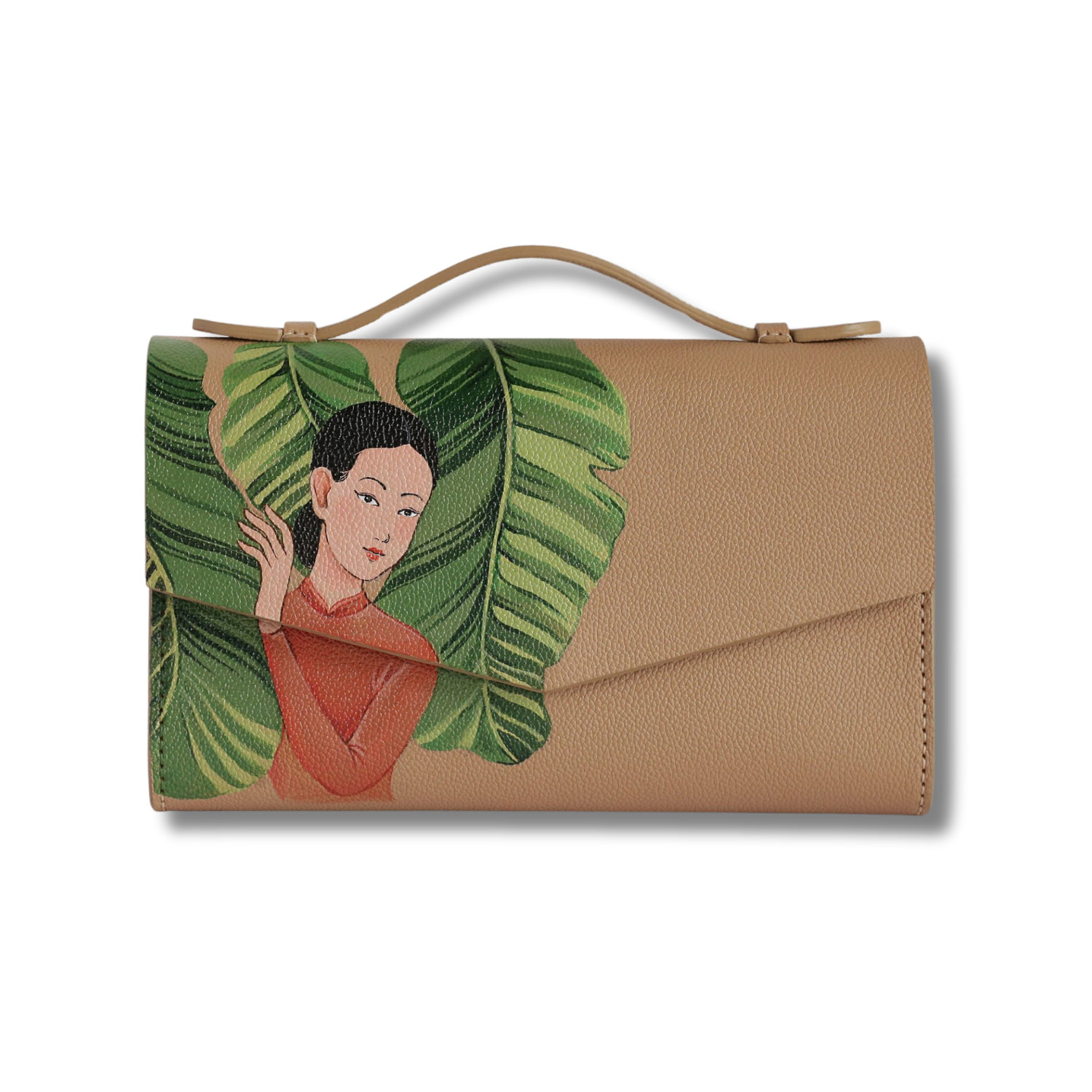 Rose Elegant Clutch Hand Bag Magnetic Closure