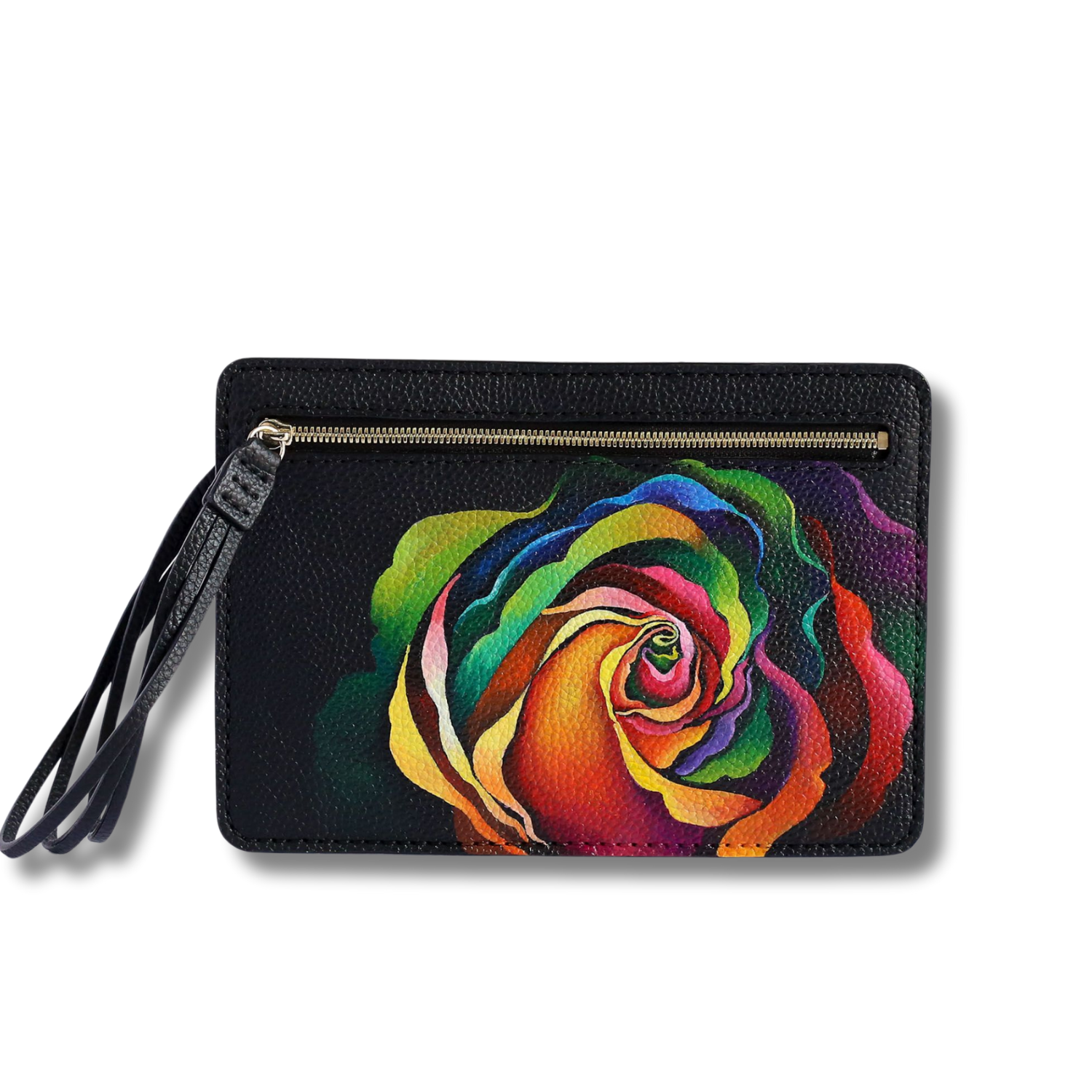Sleek Wallet Dual Zippers Custom Artwork