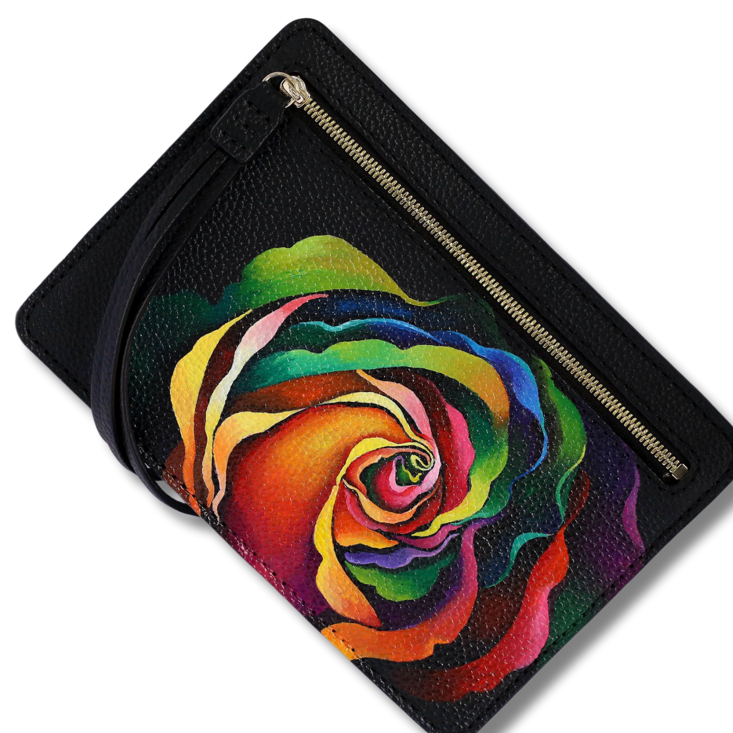 Sleek Wallet Dual Zippers Custom Artwork