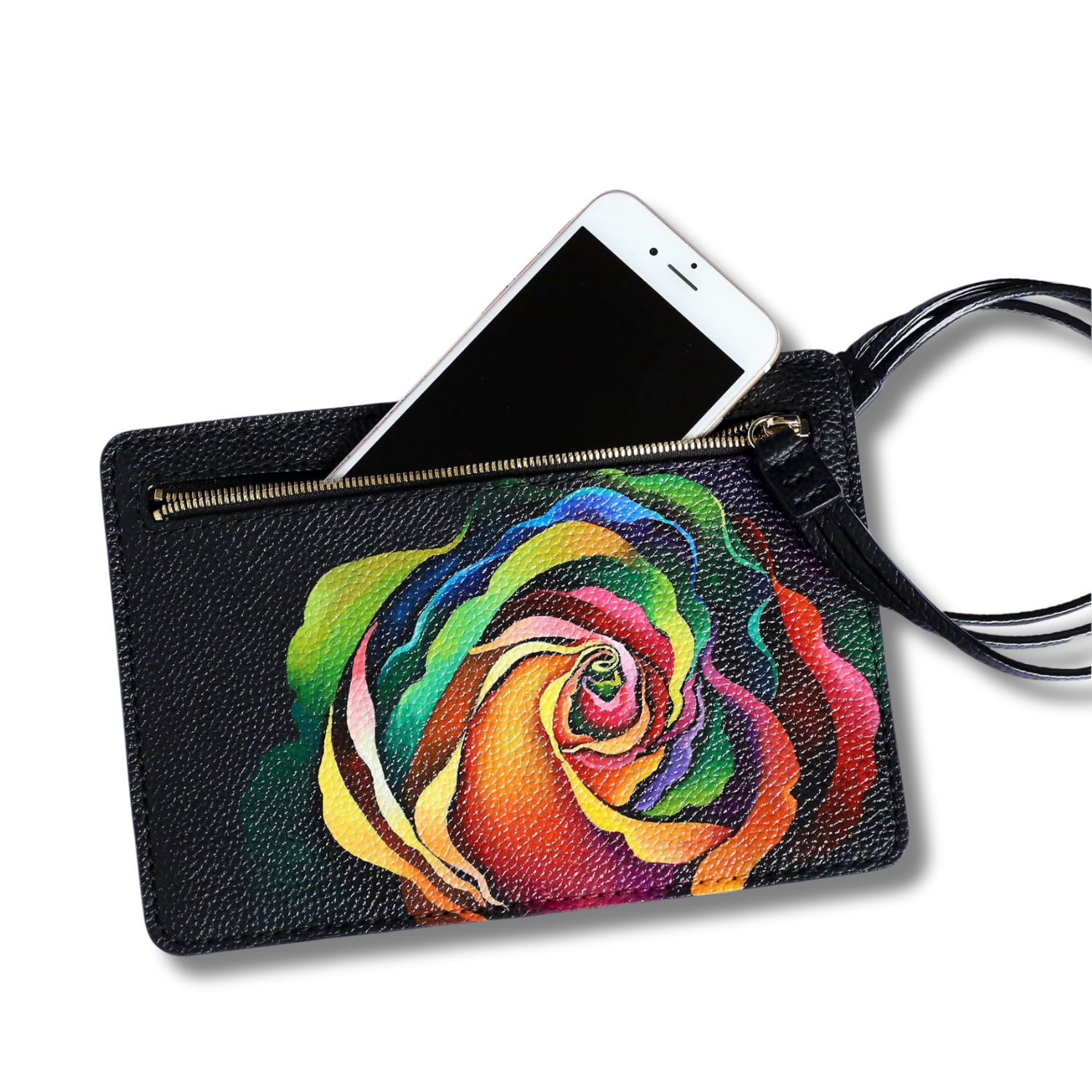 Sleek Wallet Dual Zippers Custom Artwork