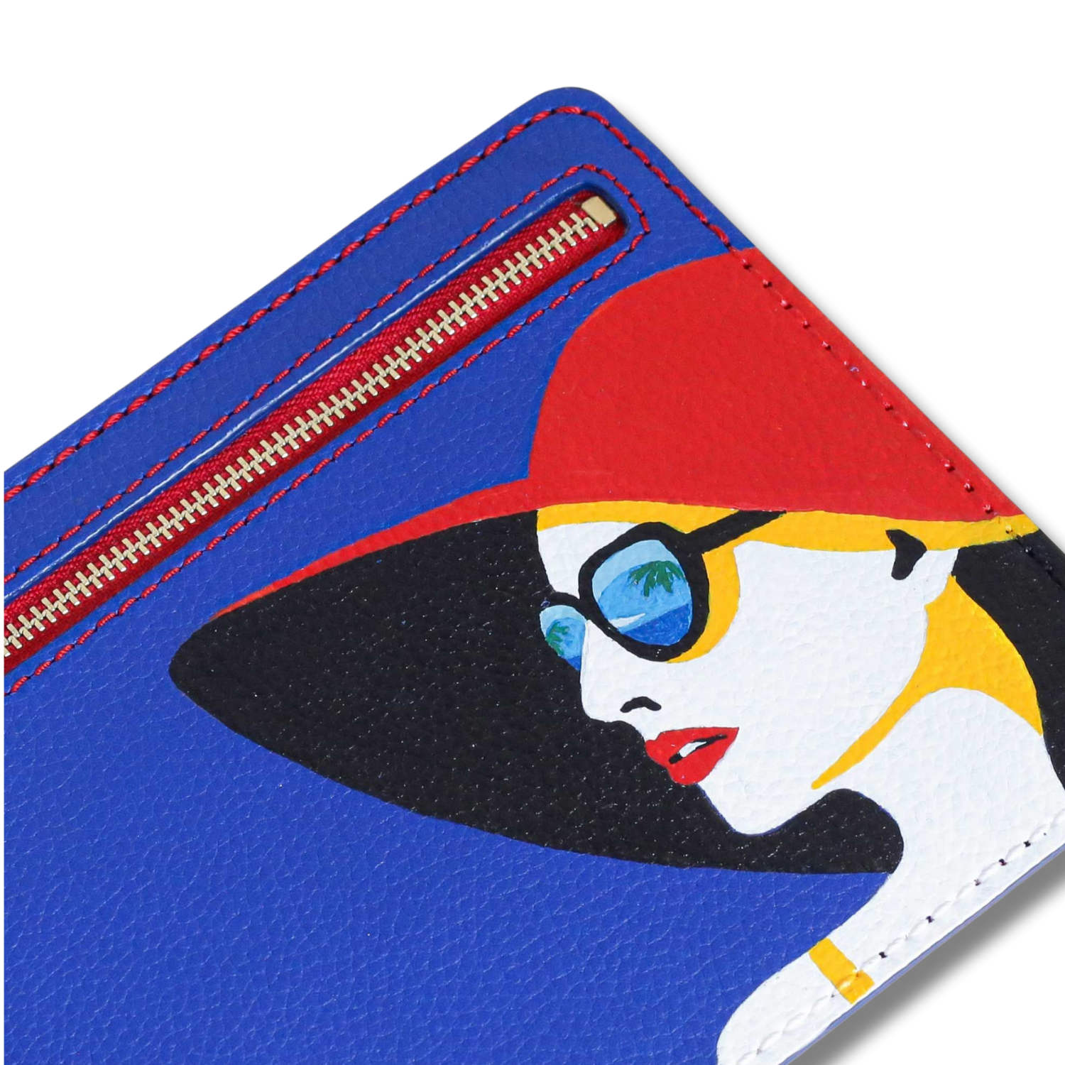 Sleek Wallet Dual Zippers Custom Artwork