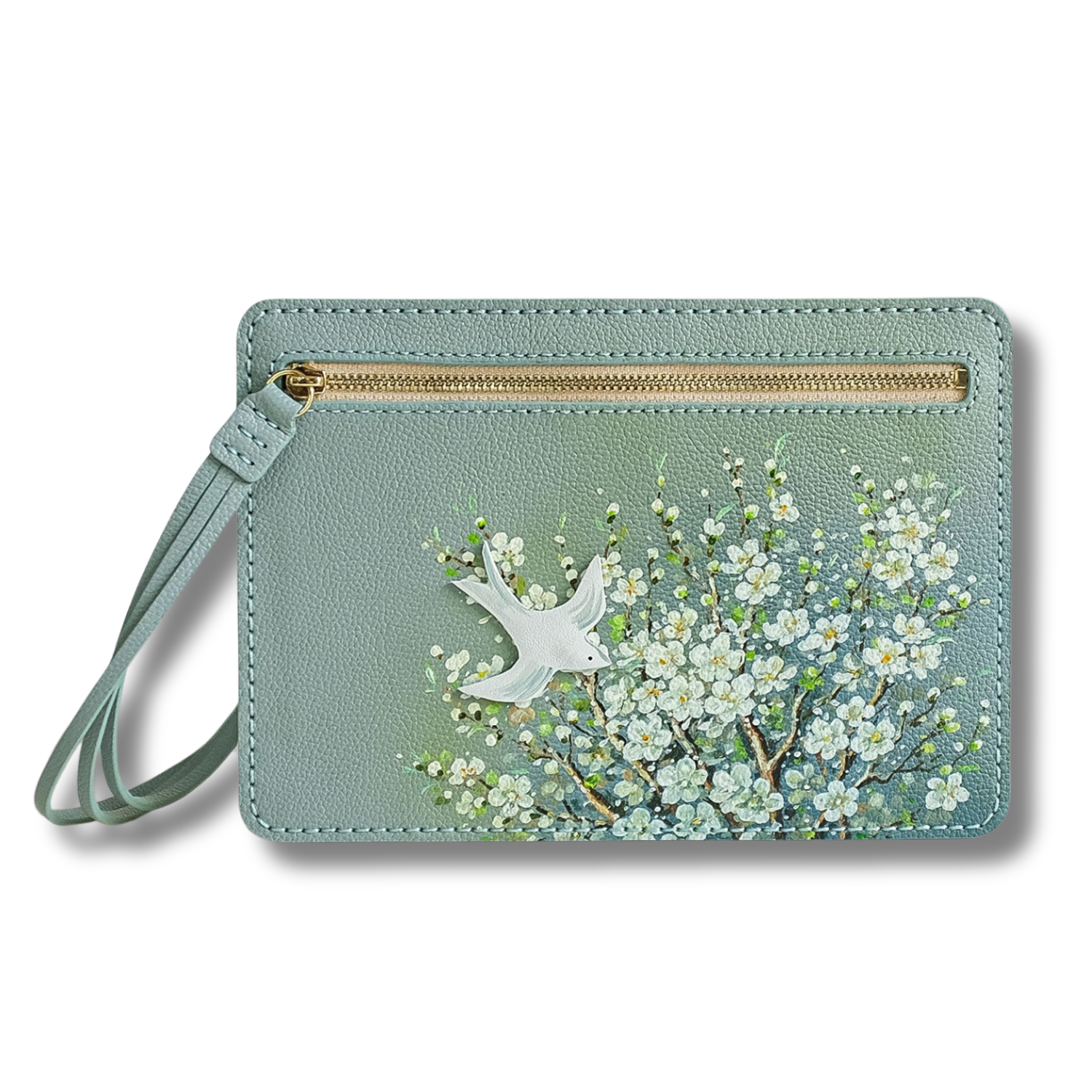 Sleek Wallet Dual Zippers Custom Artwork