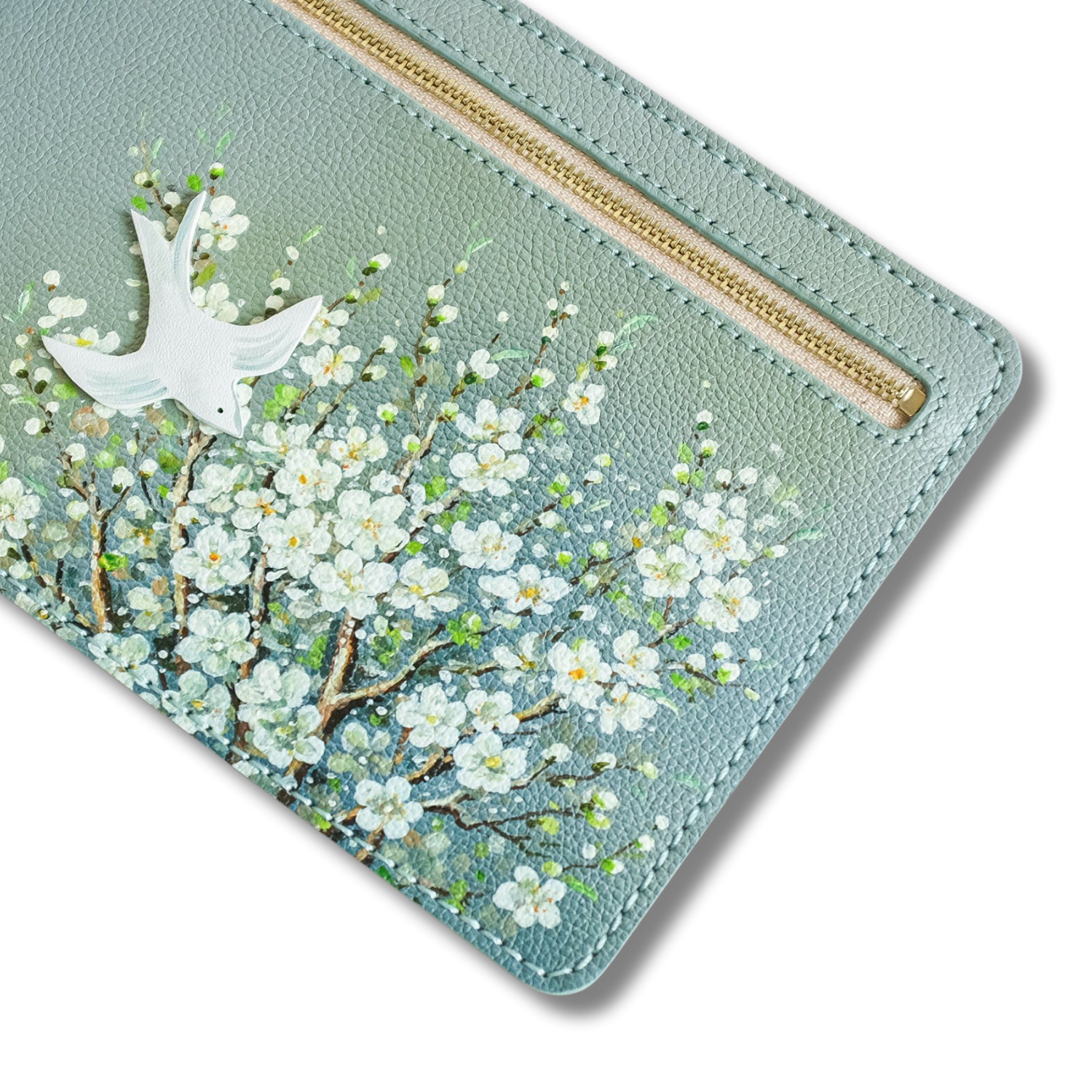 Sleek Wallet Dual Zippers Custom Artwork