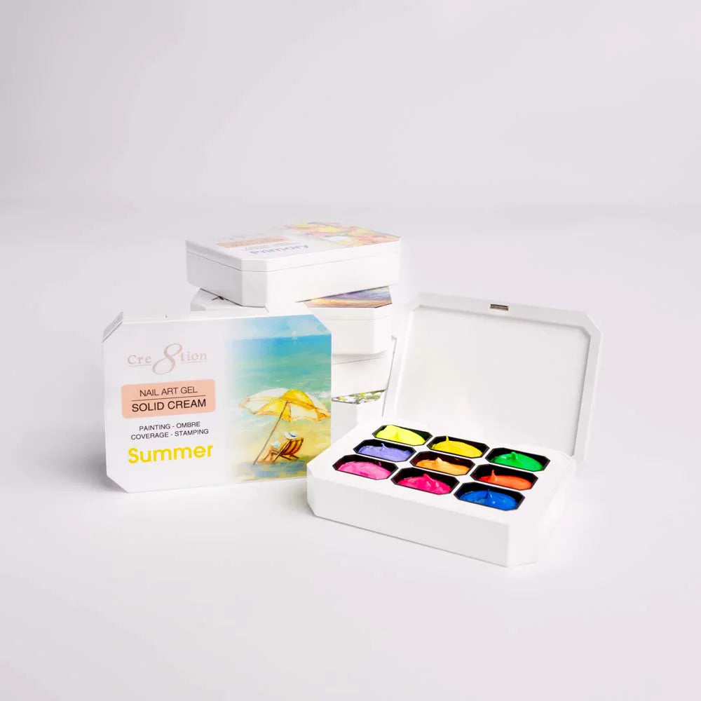 Cre8tion Nail Art Gel - Solid Cream Collection