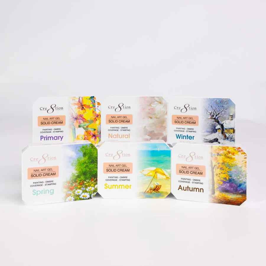 Cre8tion Nail Art Gel - Solid Cream Collection