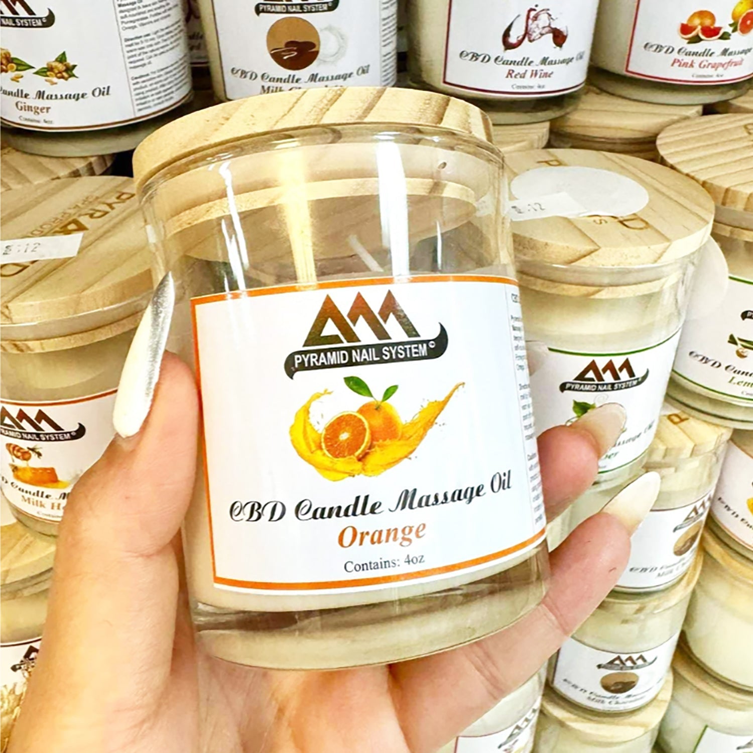 Pyramid - Candle Massage Oil 4oz (Many Scents) - NEW 2025