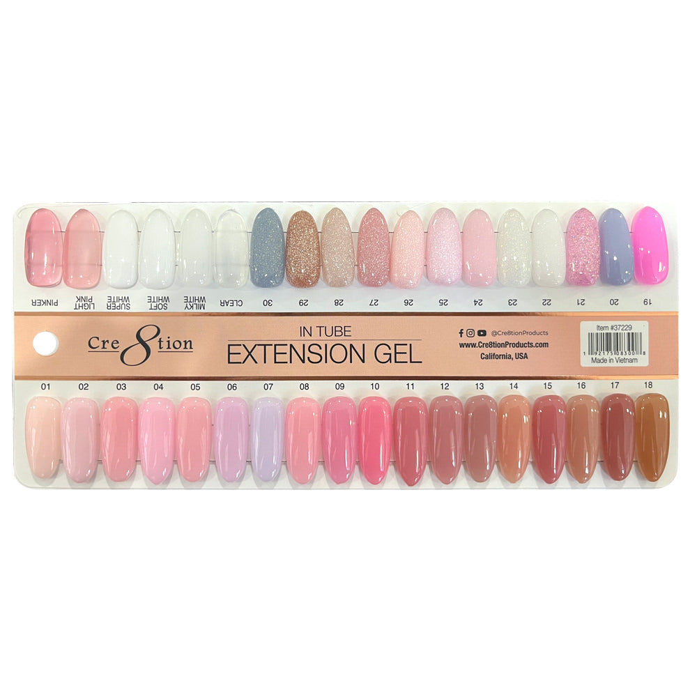 Cre8tion - Tube Polygel Tapgel 60ml (#01 - #36) - NEW