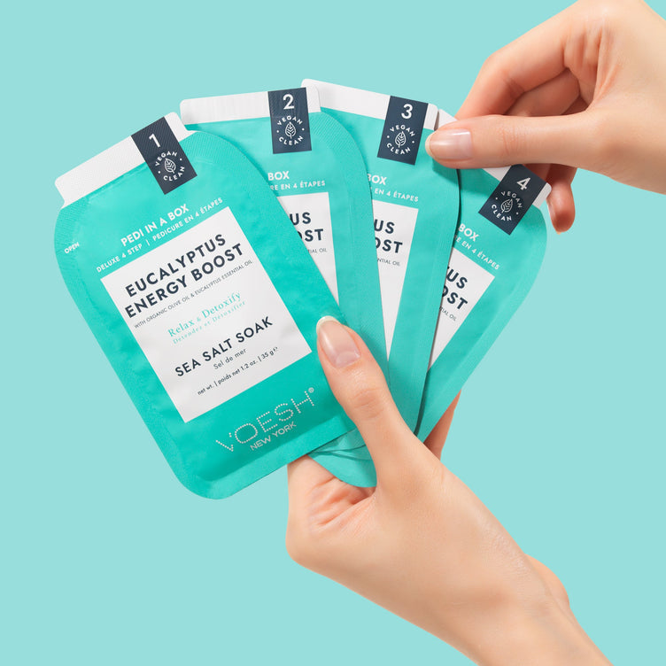 VOESH - Deluxe Pedicure 4in1 Case 50pcs - Eucalyptus Energy Boost