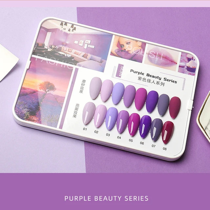 Nail Gel Polish UV Set 8 Colors for Professional Nail Salon