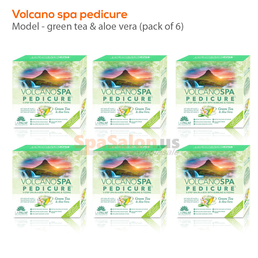 Volcano - Spa Pedicure 5in1 (Case 36 Boxes) - Green Tea & Aloe