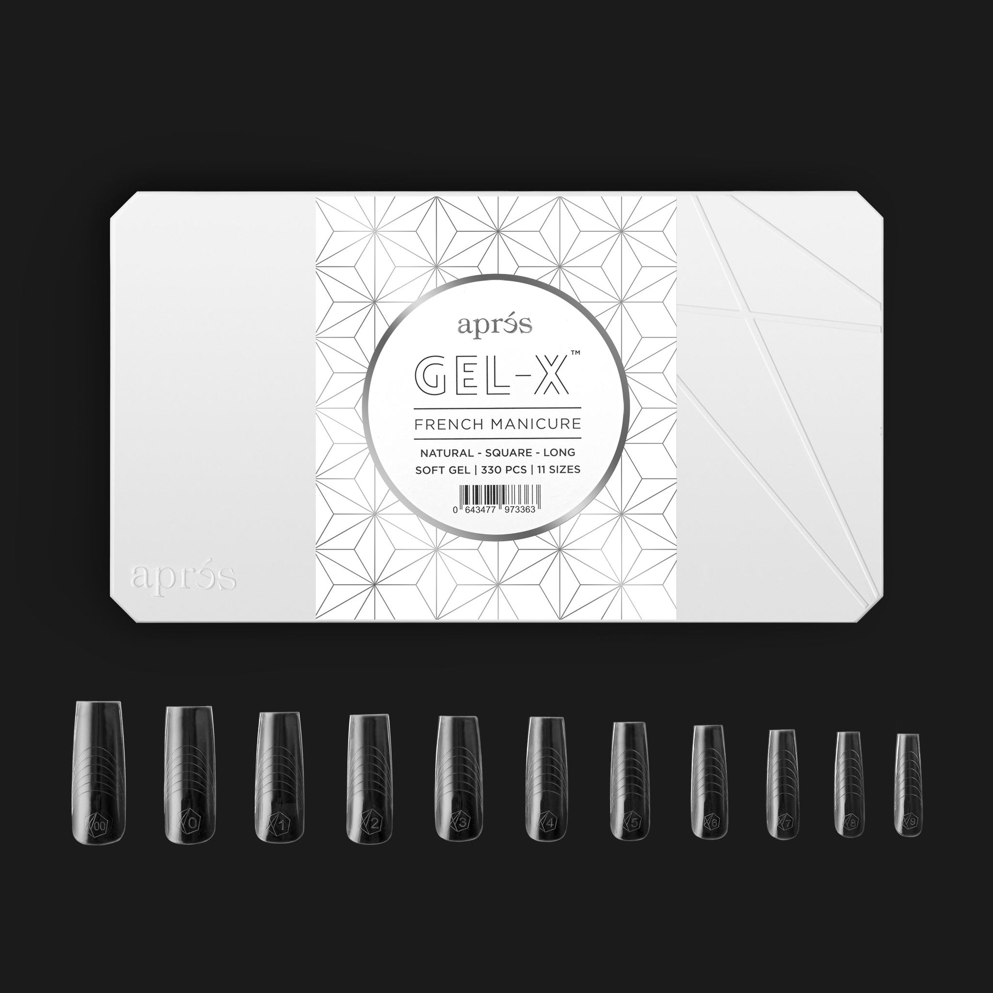 Apres French Gel-X Tips - NATURAL Square 330pcs