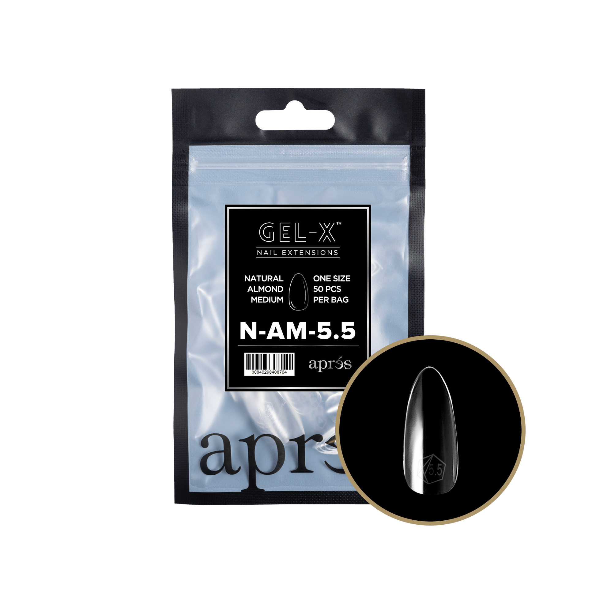 Apres Gel-X Tips 2.0 - NATURAL Almond Refill Bag