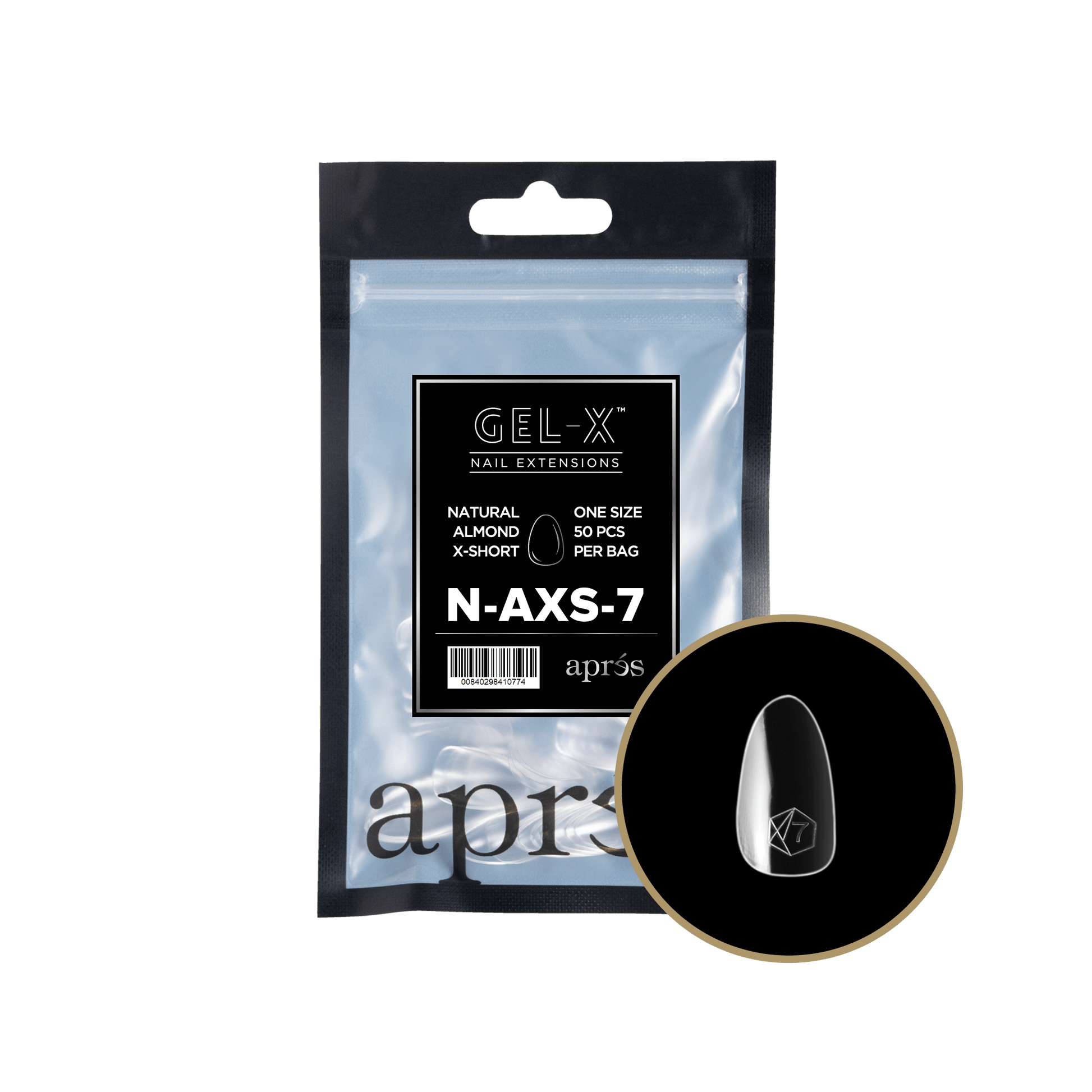 Apres Gel-X Tips 2.0 - NATURAL Almond Refill Bag