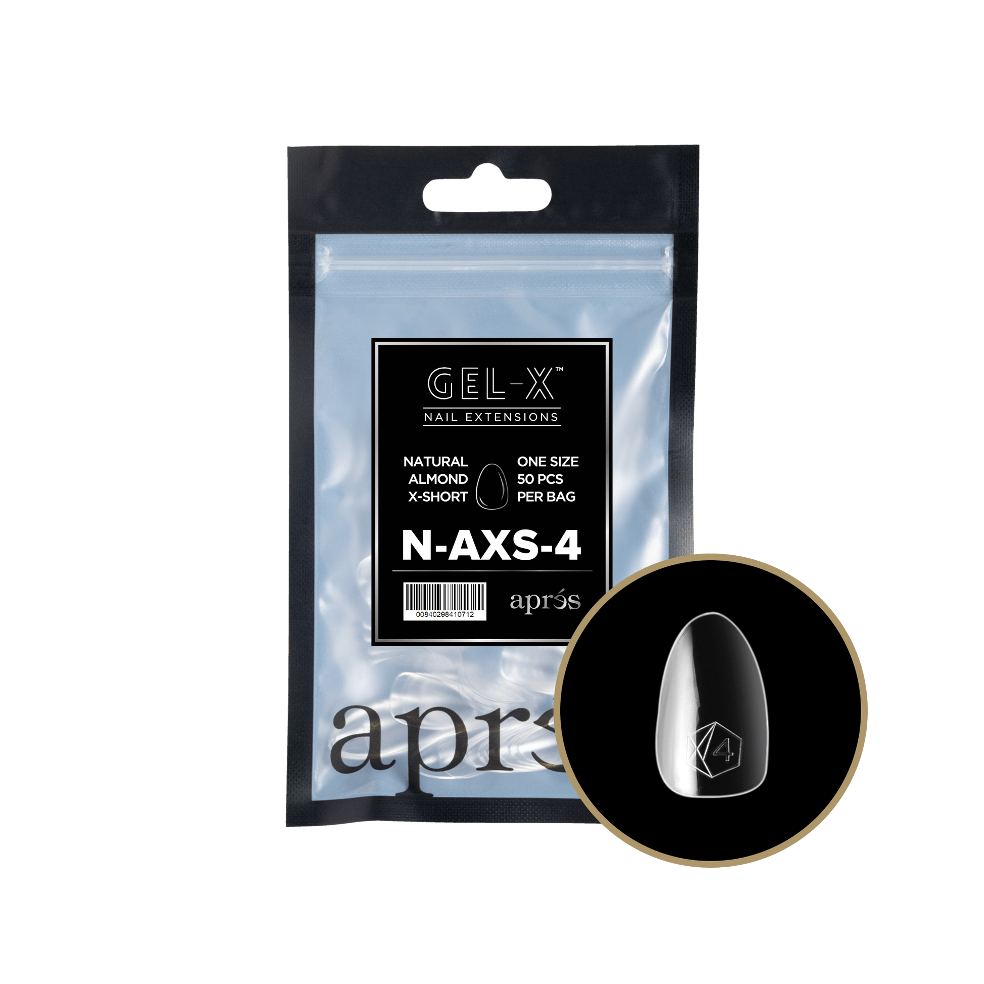 Apres Gel-X Tips 2.0 - NATURAL Almond Refill Bag