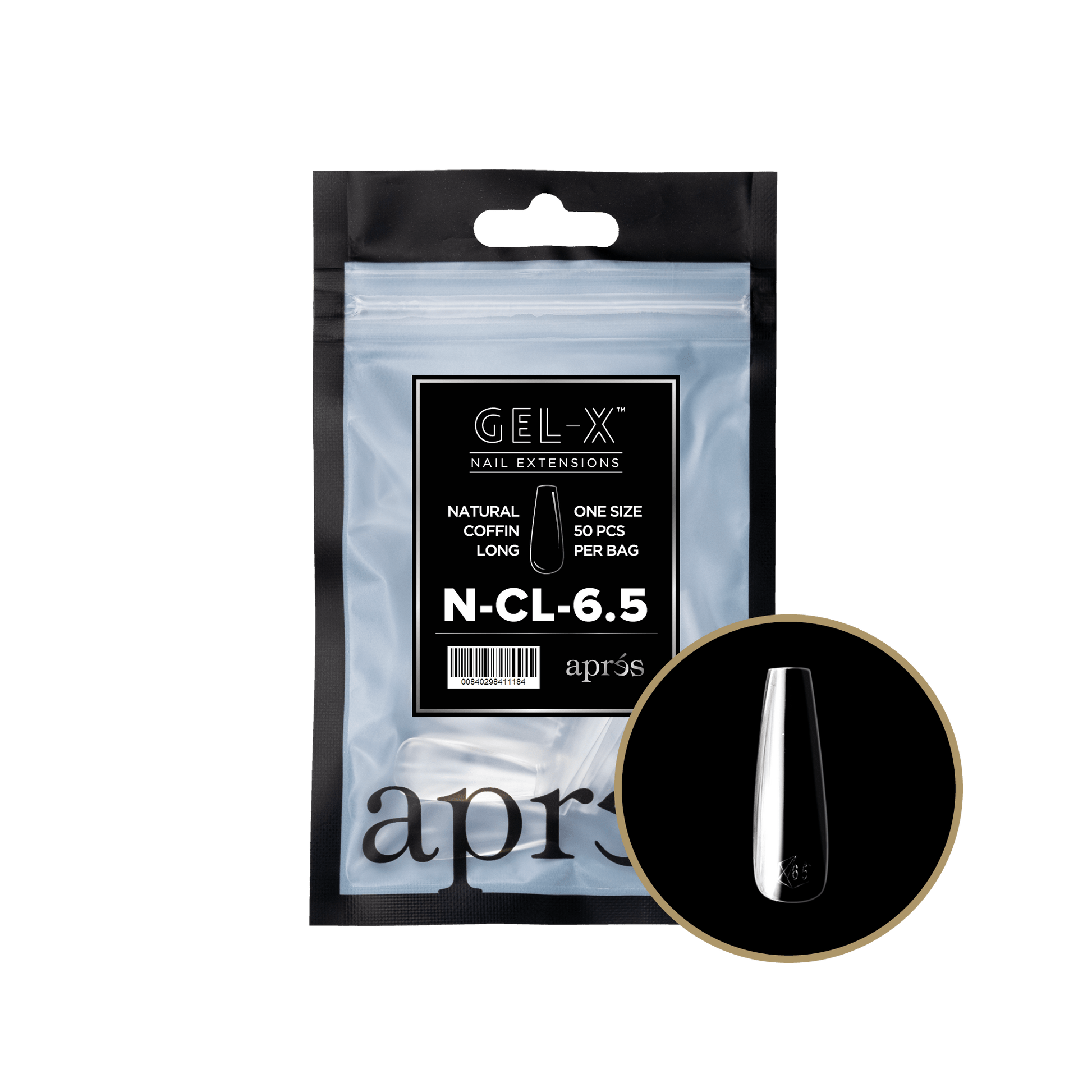 Apres Gel-X Tips 2.0 - NATURAL Coffin Refill Bag