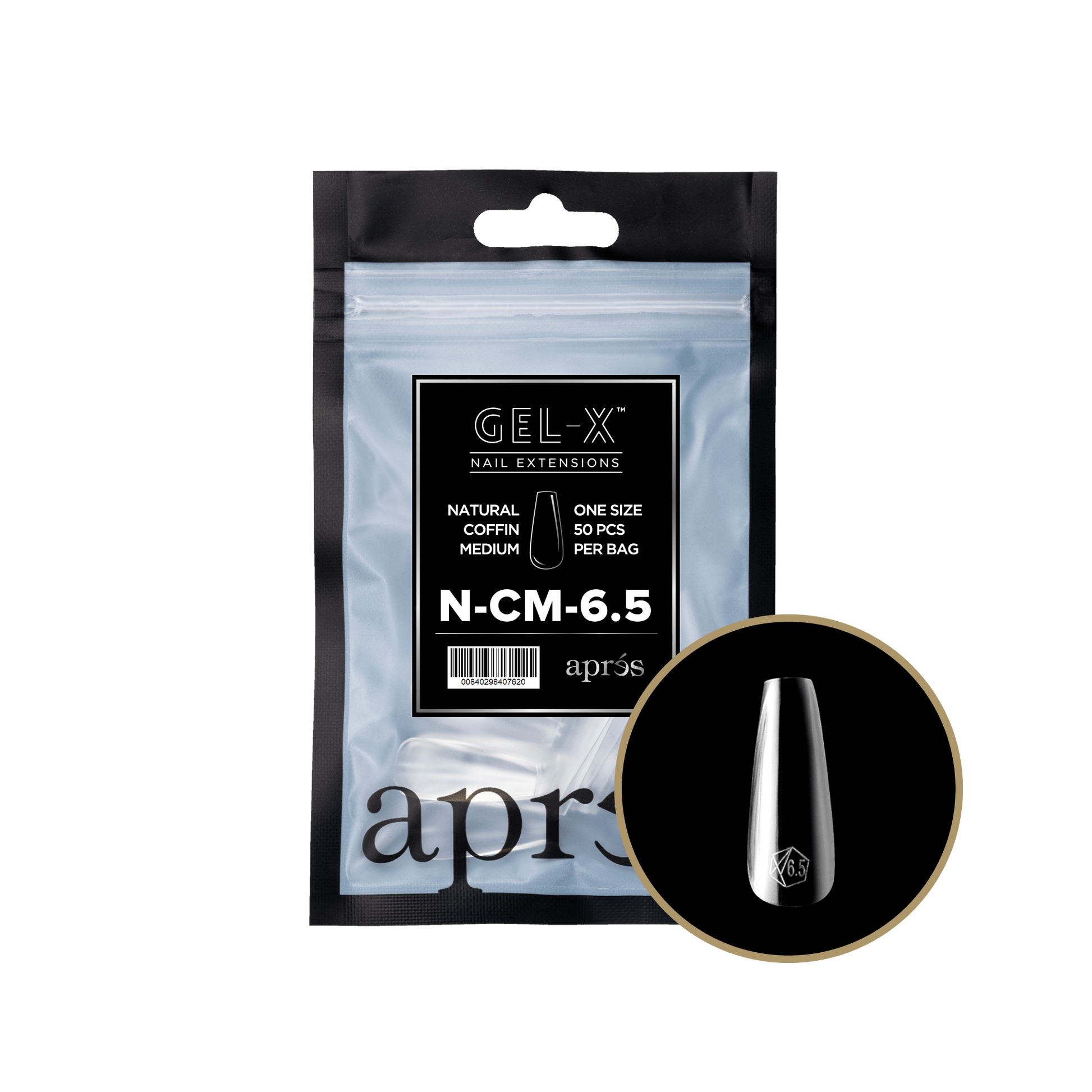 Apres Gel-X Tips 2.0 - NATURAL Coffin Refill Bag