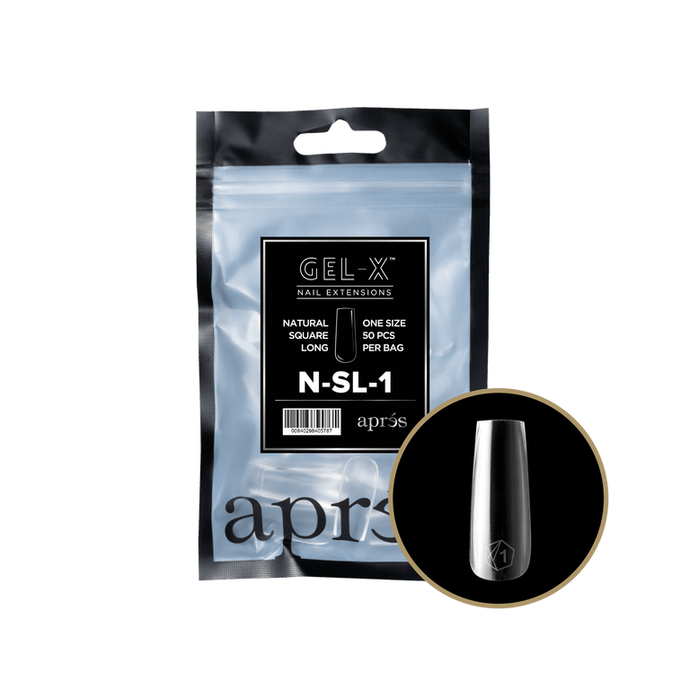 Apres Gel-X Tips 2.0 - NATURAL Square Refill Bag