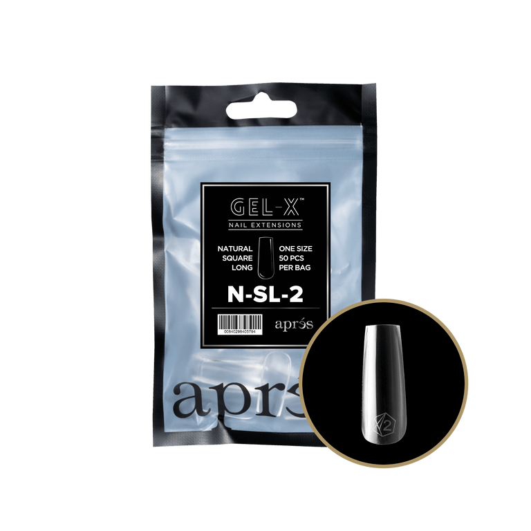 Apres Gel-X Tips 2.0 - NATURAL Square Refill Bag