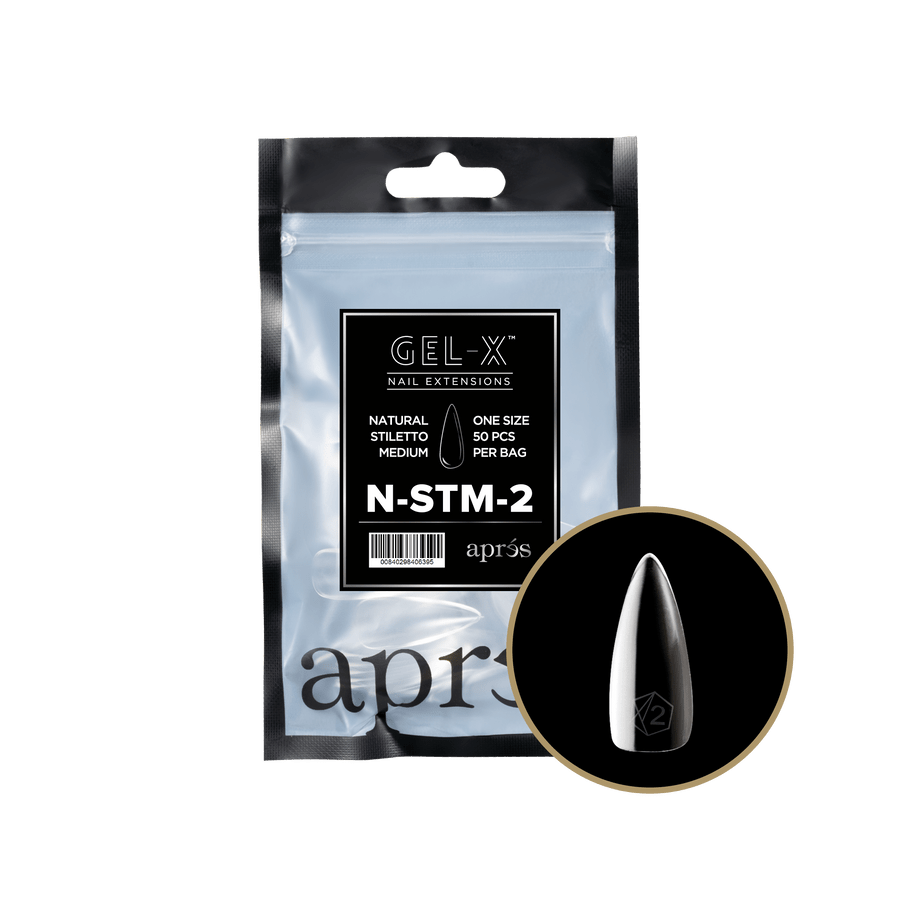 Apres Gel-X Tips 2.0 - NATURAL Stiletto Refill Bag