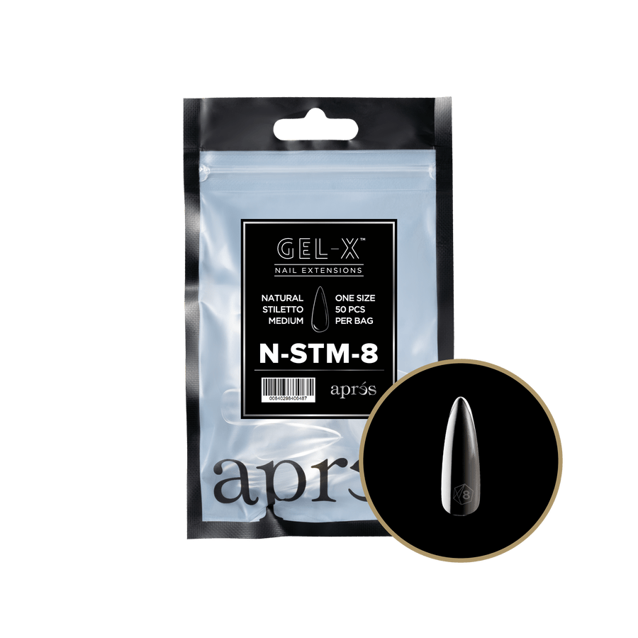 Apres Gel-X Tips 2.0 - NATURAL Stiletto Refill Bag