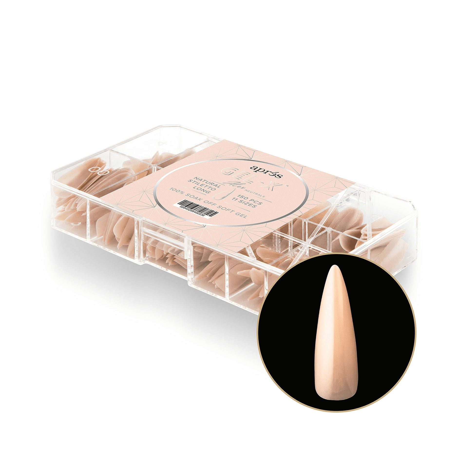 Apres Neutrals Gel-X Tips - Alex NATURAL 150pcs