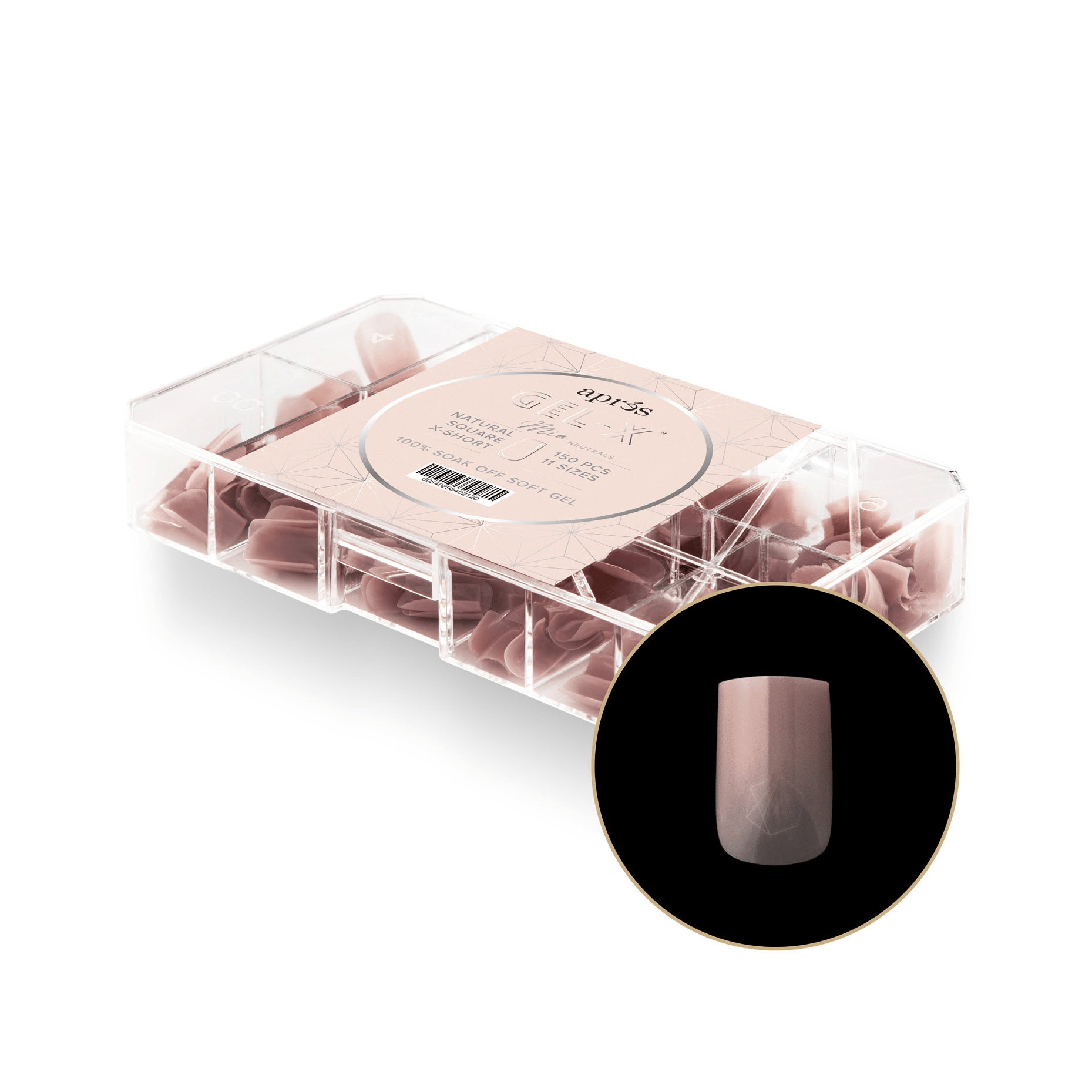 Apres Neutrals Gel-X Tips - MIA NATURAL 150pcs