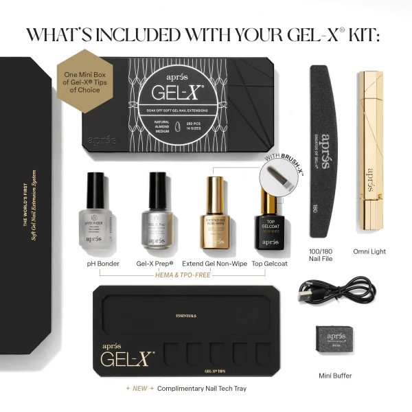 Apres New Signature Gel X Kit with Mini Box Tips