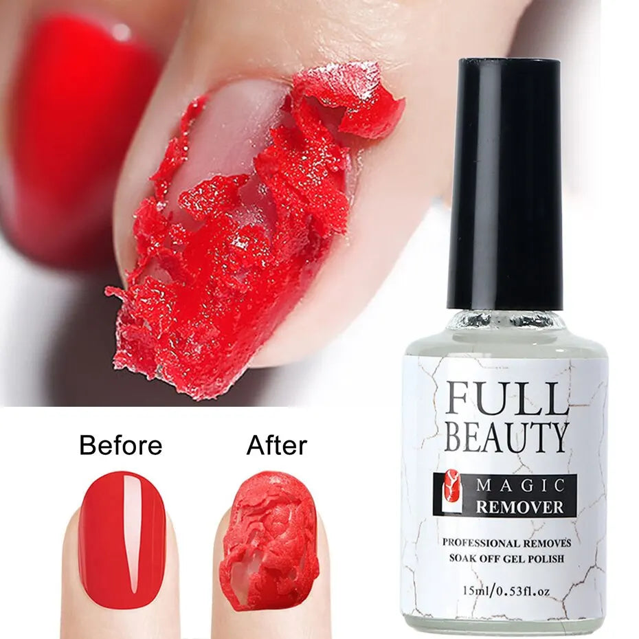 Magic Remover Nail Gel Polish Fast Remover Gel Polish 0.5oz Soak off UV LED Cleaner 2 bottles