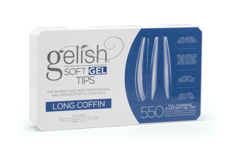 Gelish - Gel X Tips: Round Coffin Stiletto (550pcs)
