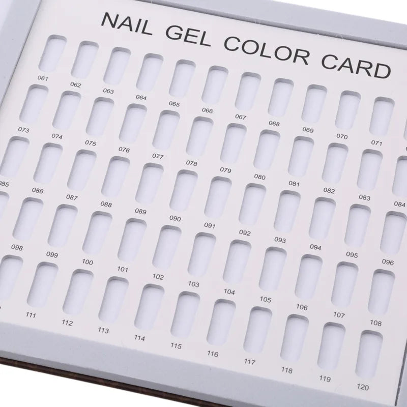 Nail Tips Display Book Nail Art Showing Shelf Gel Nail Polish Color Chart Display Board 120 Colors