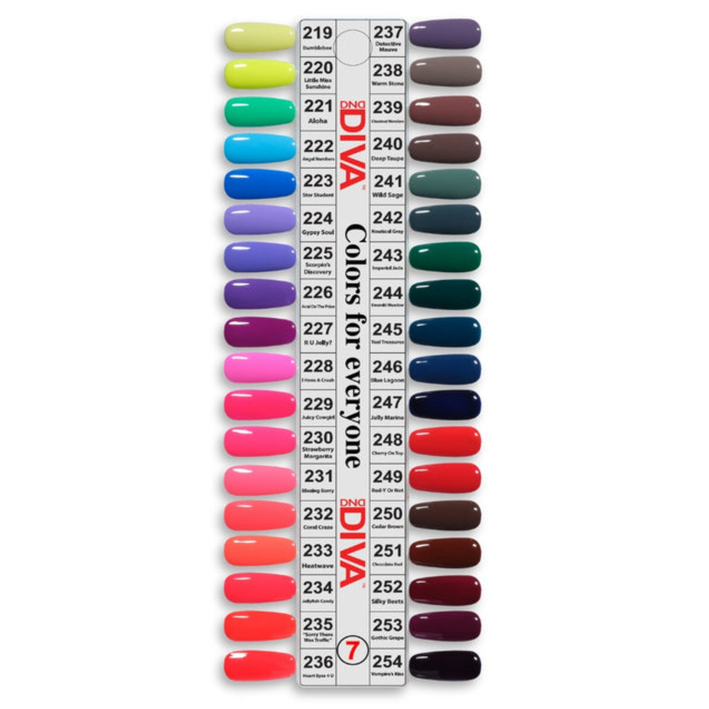 DND - Diva Colors Sample Chart (#01 - #08)