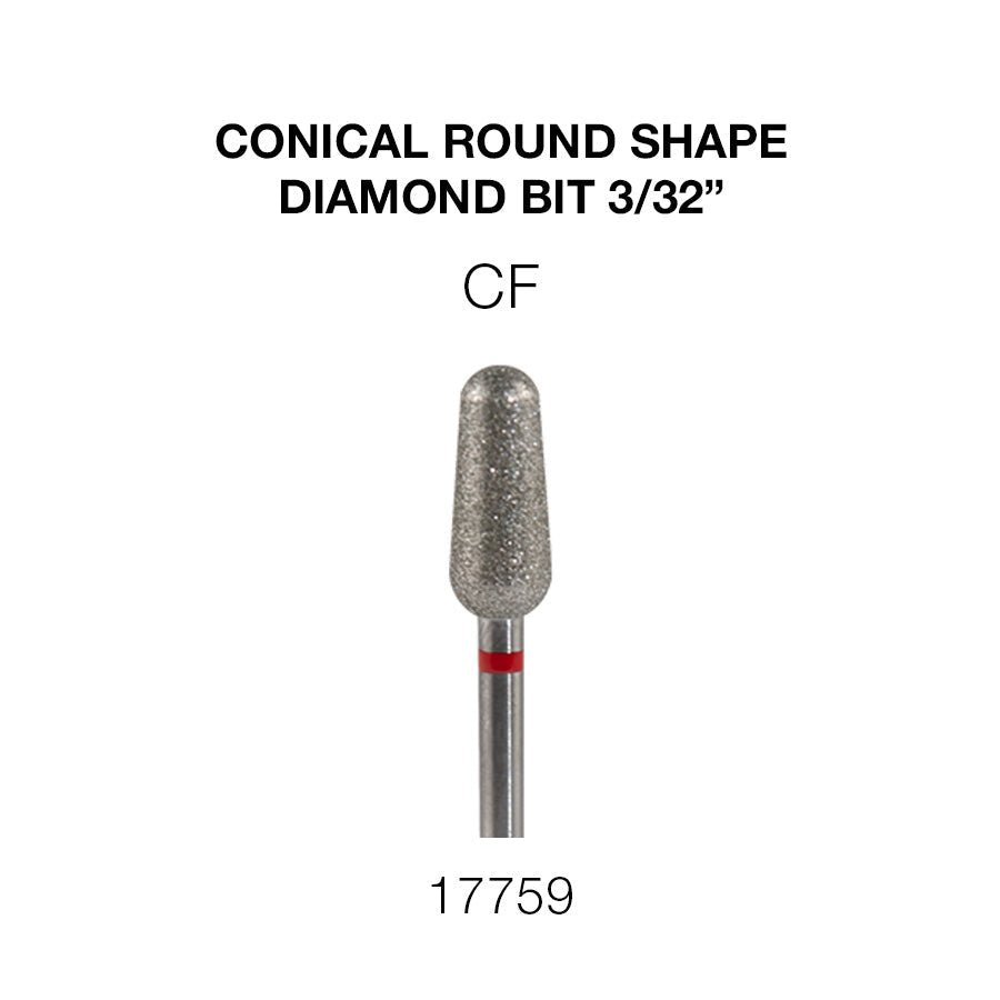 Cre8tion Conical Round Shape Diamond Bit - CF 3/32"
