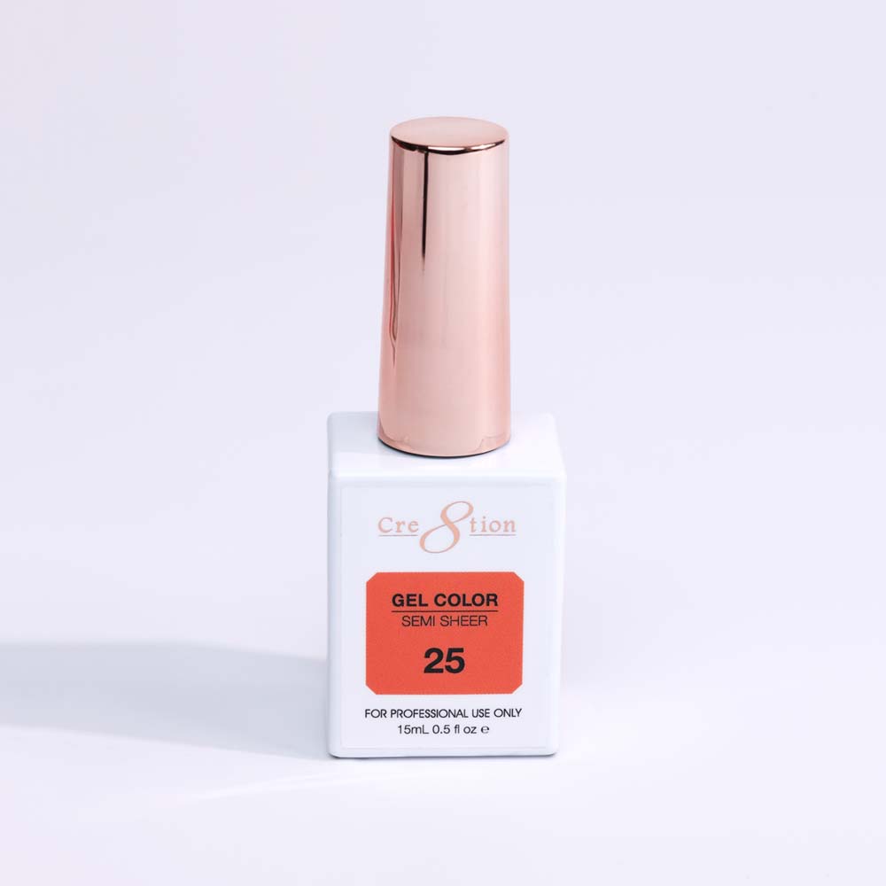 Cre8tion Hema Free Semi-Sheer Collection 0.5oz - Coral Color