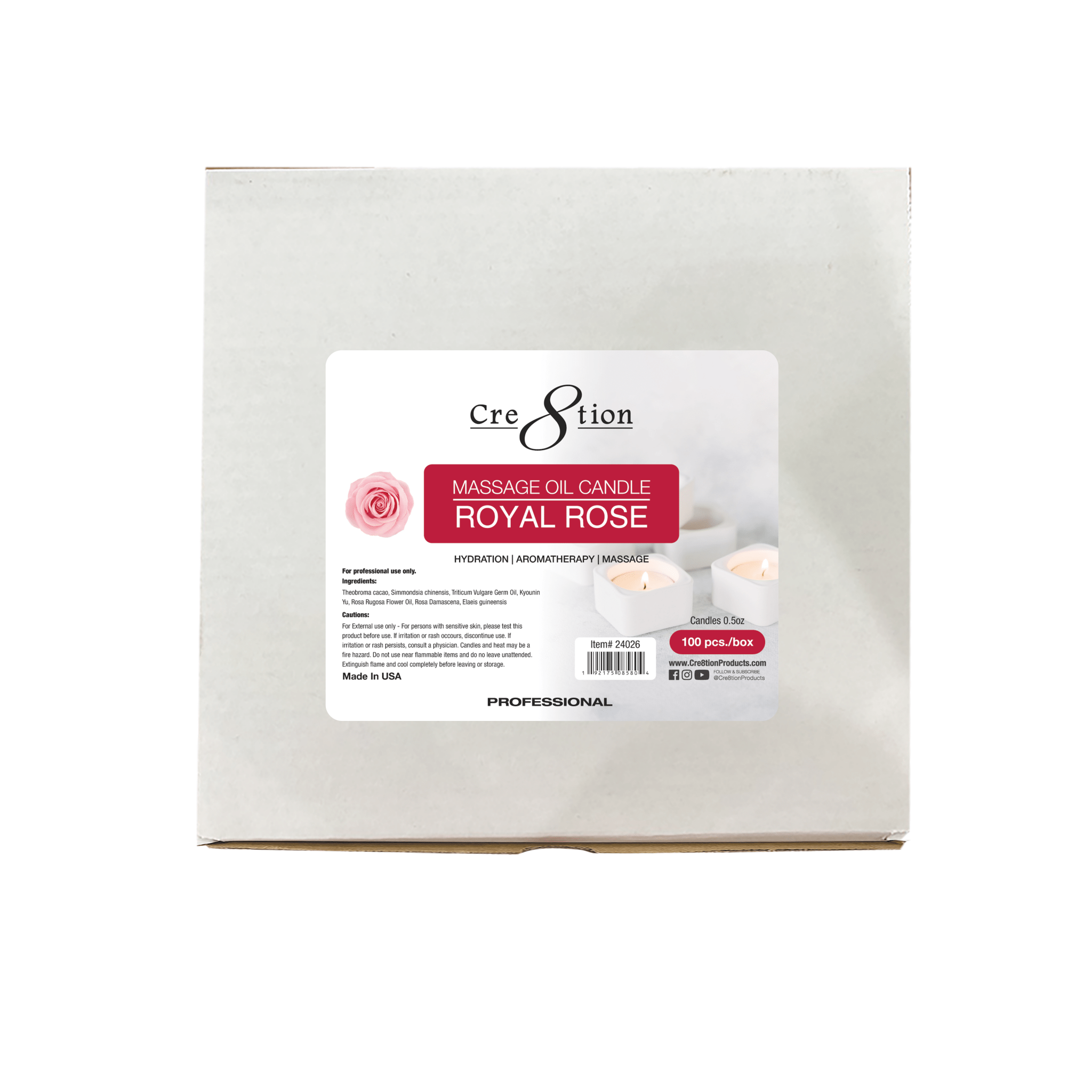 Cre8tion Massage Oil Candles - Tealight 0.5oz