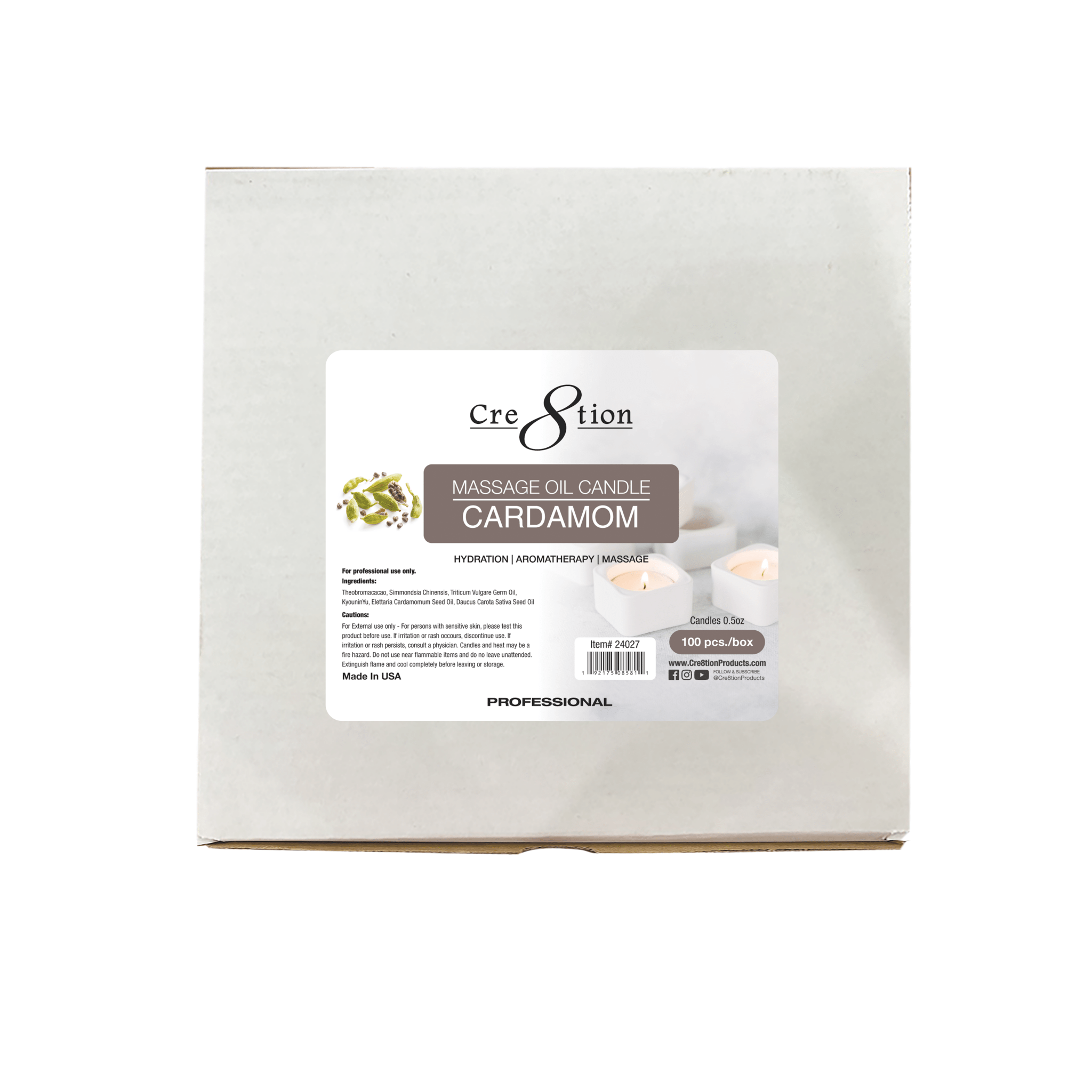 Cre8tion Massage Oil Candles - Tealight 0.5oz