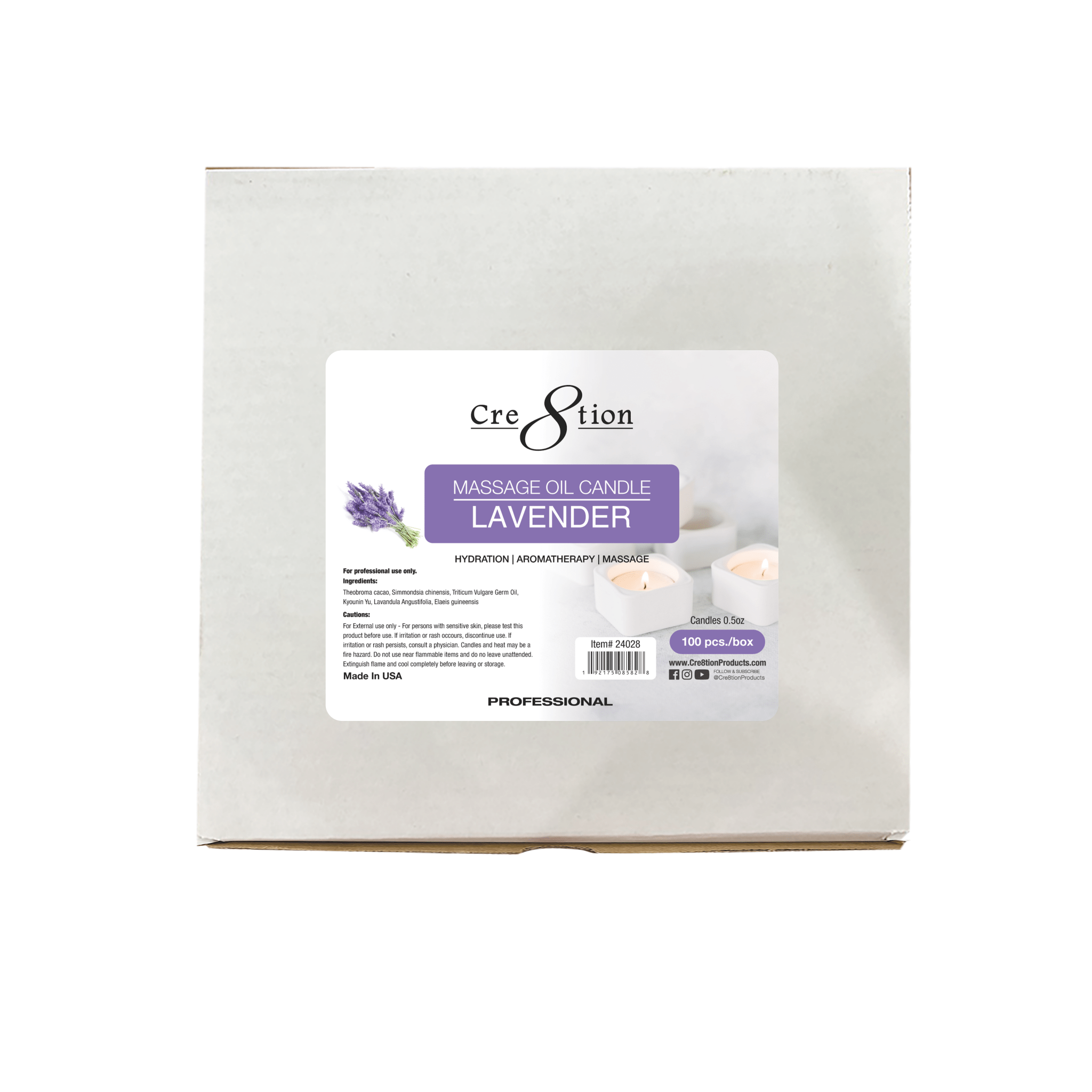 Cre8tion Massage Oil Candles - Tealight 0.5oz